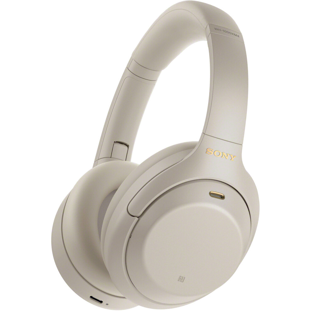 Sony WH-1000XM4 Noise Cancelling Wireless Bluetooth NFC Over-Ear Headphones with Mic/Remote, Silver - Instore Nottingham