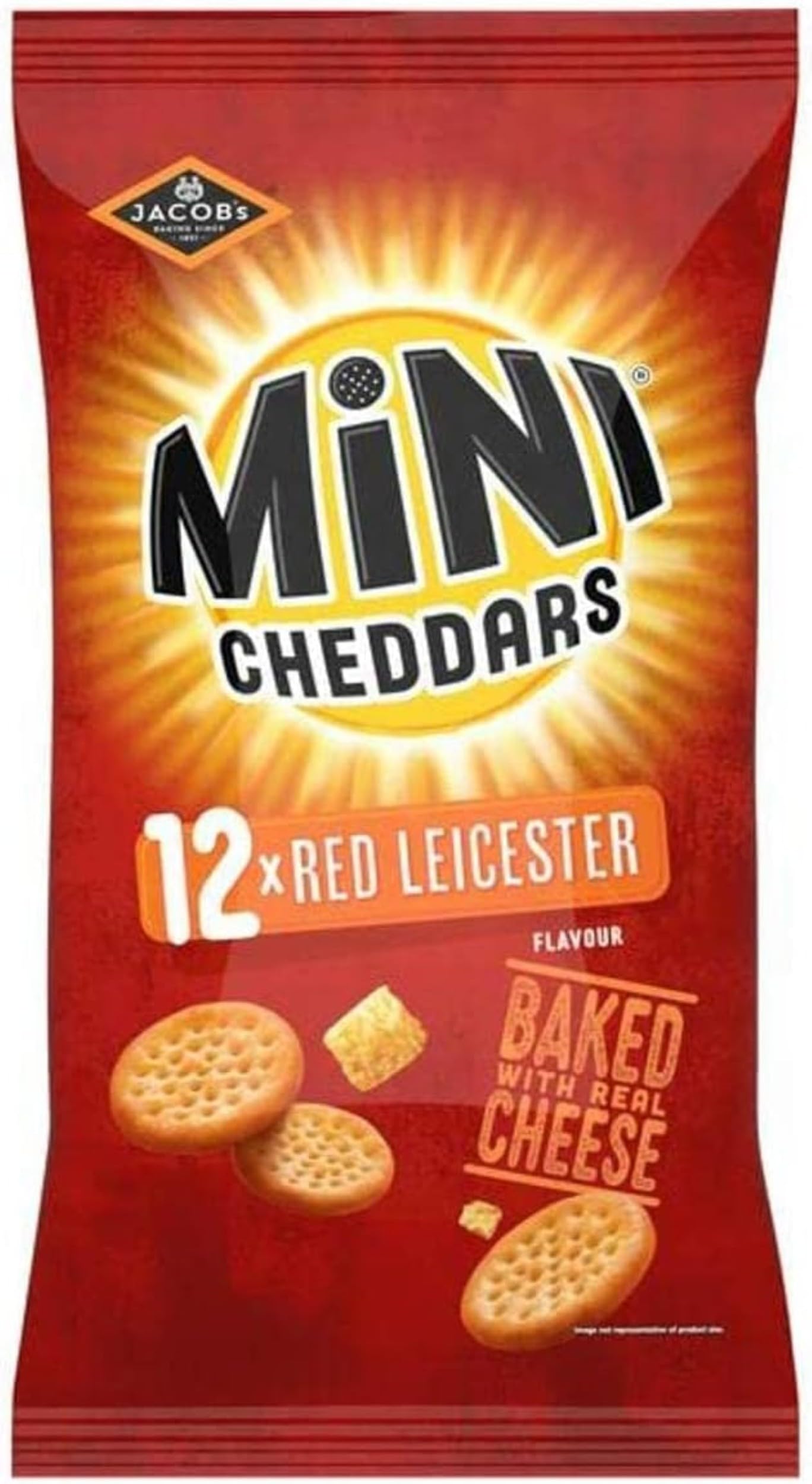 JACOB'S Mini Cheddars Red Leicester Multipack 12 x 23g - W/Voucher - £1.50 / £1.31 S&S