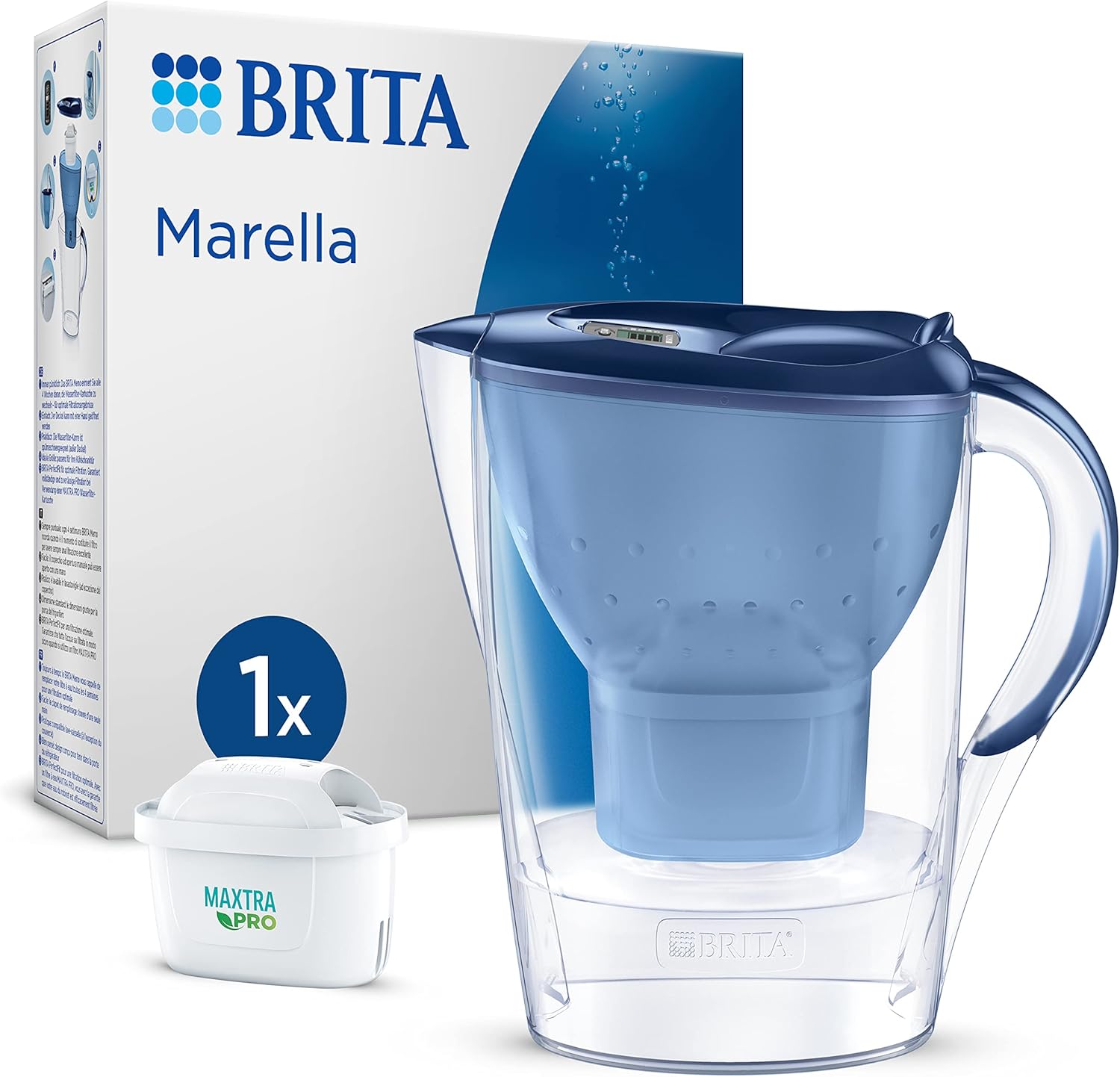BRITA Water Filter Jug MAXTRA Marella + 1x Pure Performance Cartridge Blue (2.4L) - £11.40 / £10.20 S&S