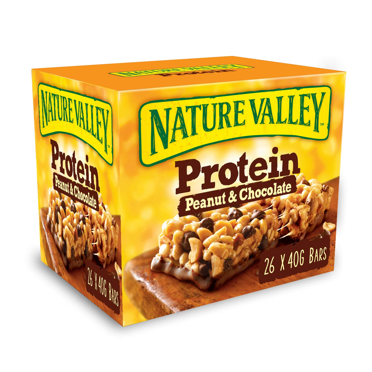 Nature Valley Protein Peanut & Chocolate Gluten Free Cereal Bars 26 x 40g (£11.51 S/S)