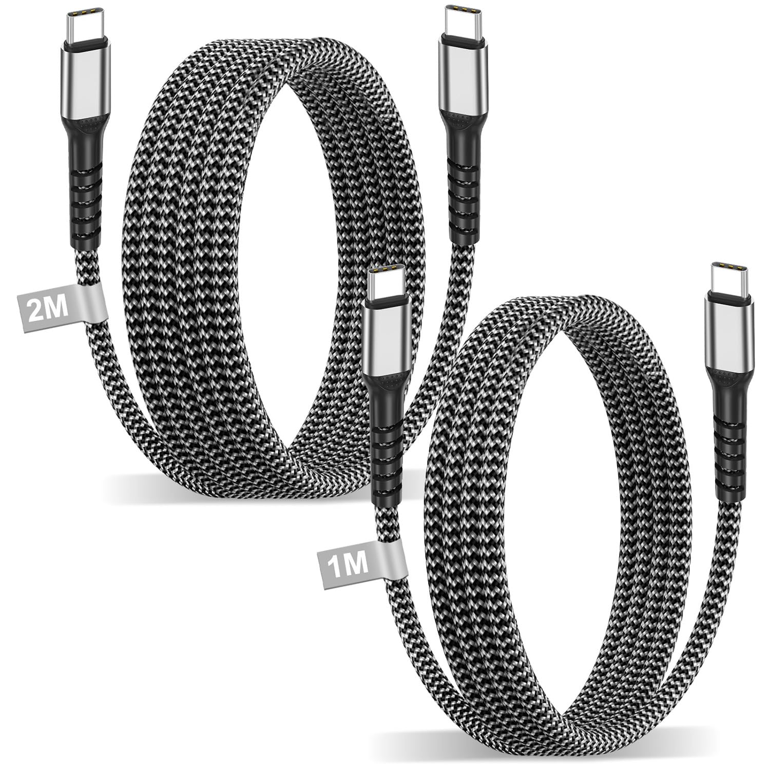 BLITEZZ USB C to USB C Cable Charger 1M+2M, 60W (3A) - Sold By BliTezz FBA