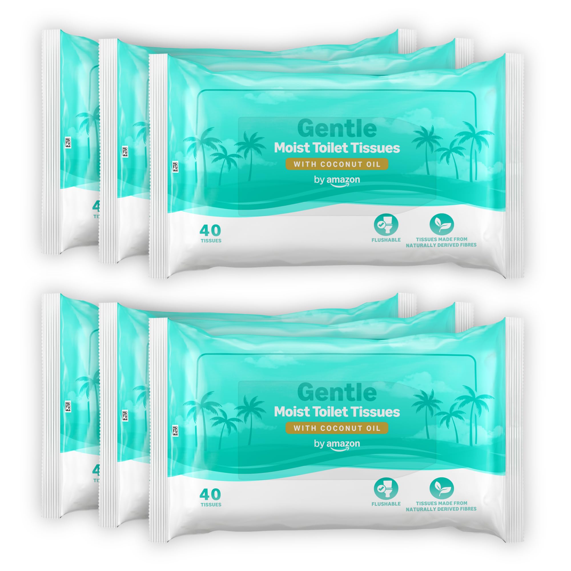 By Amazon Gentle Moist Toilet Tissues with Coconut Oil 240 (6 x 40) (£1.28 S&S)