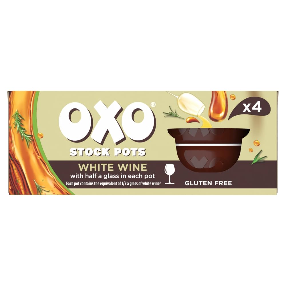 OXO White Wine Stock Pot – Gourmet Base for Creamy & Savoury Dishes 4 x 20g (80g Total) 84p / 79p on S&S