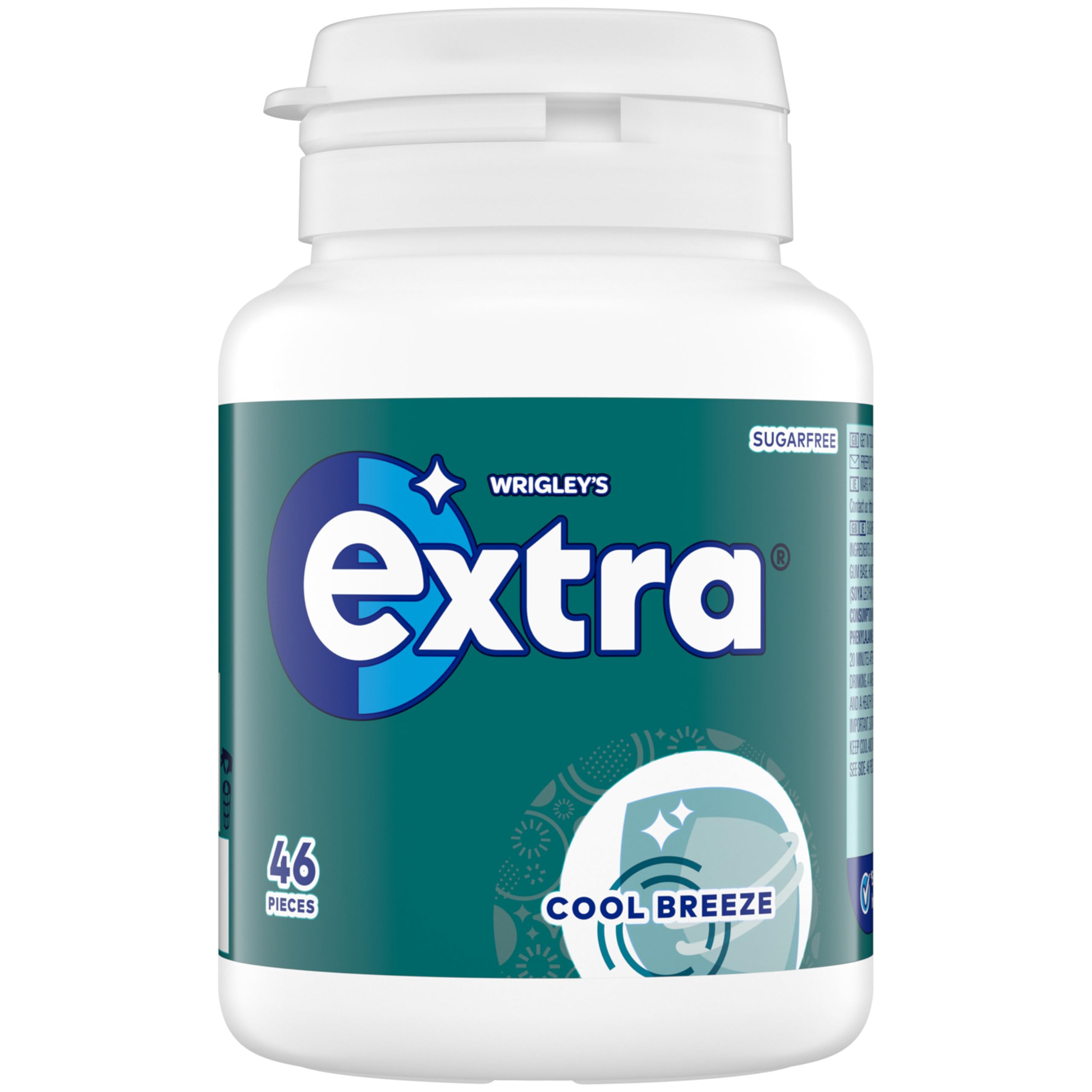 Extra Wrigley's Cool Breeze Mint Sugar Free Chewing Gum Bottle 46 Pcs - £1.62 S&S