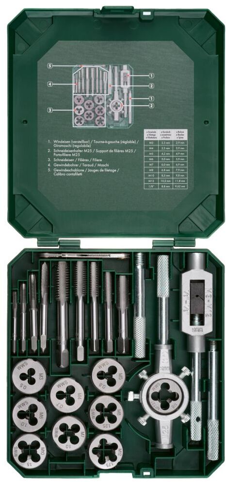 PARKSIDE Tap and Die Set - 21 Pieces