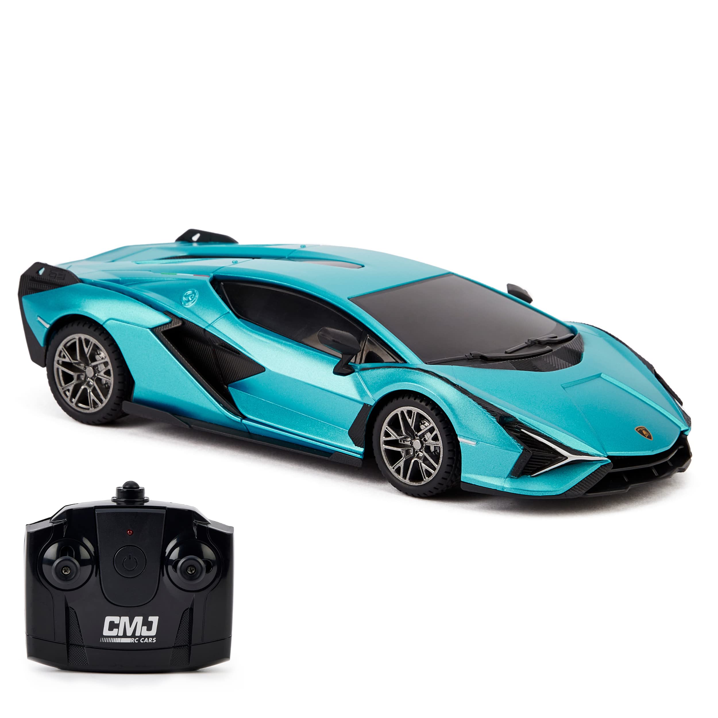 1:24 Scale Officially Licensed RC Lamborghini Sián FKP 37 Toy Car, Blue