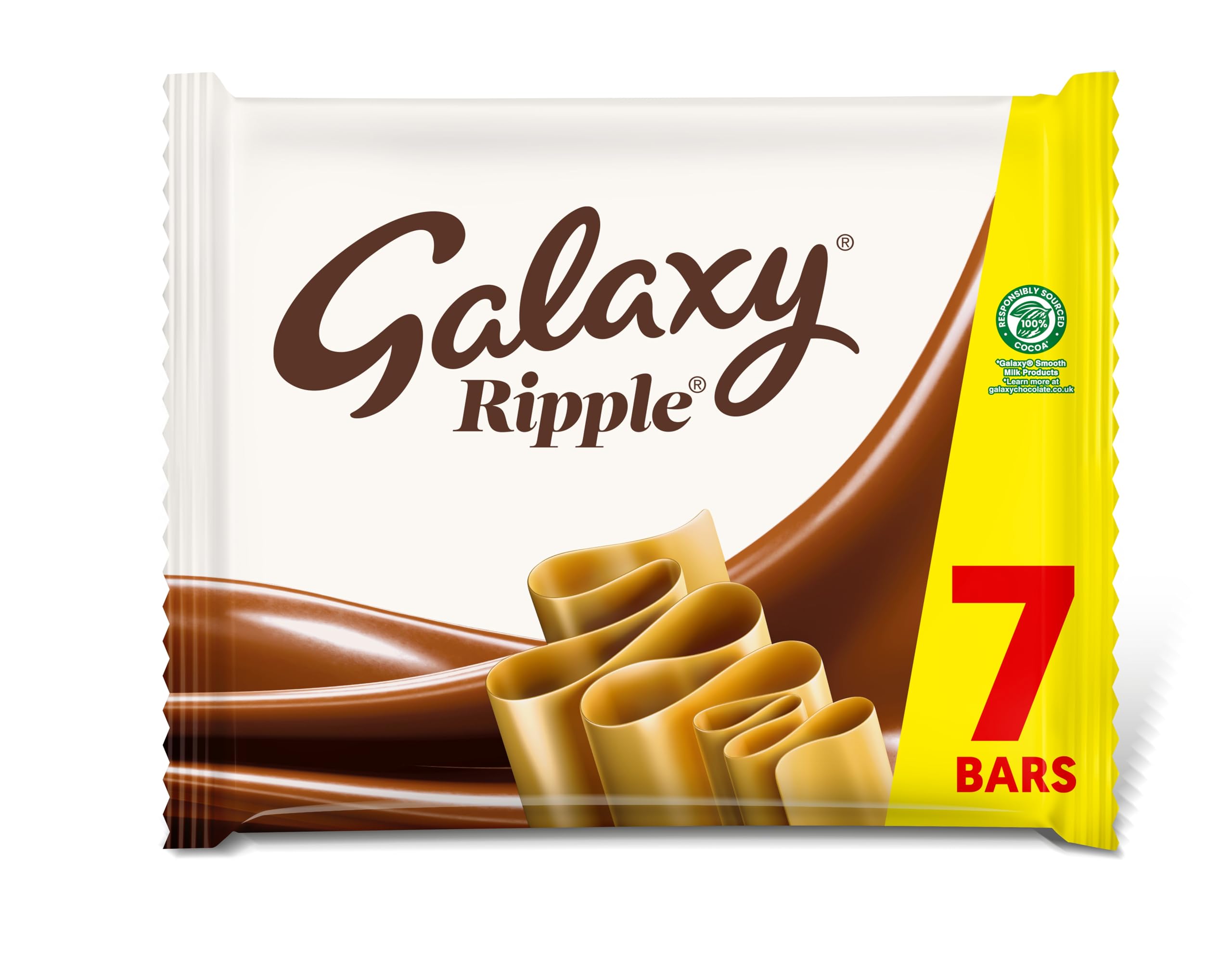 Galaxy Ripple Milk Chocolate Sharing Snacks Sweet Treats Multipack 7 x 30g