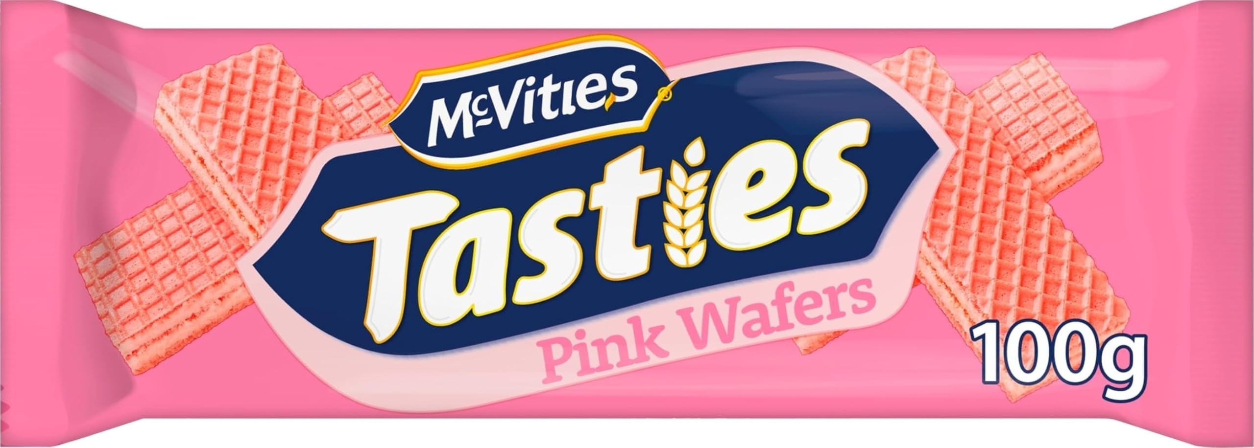 McVitie's Tasties Pink Wafer Biscuits, 100g - Pack of 1 (£0.85 S&S)