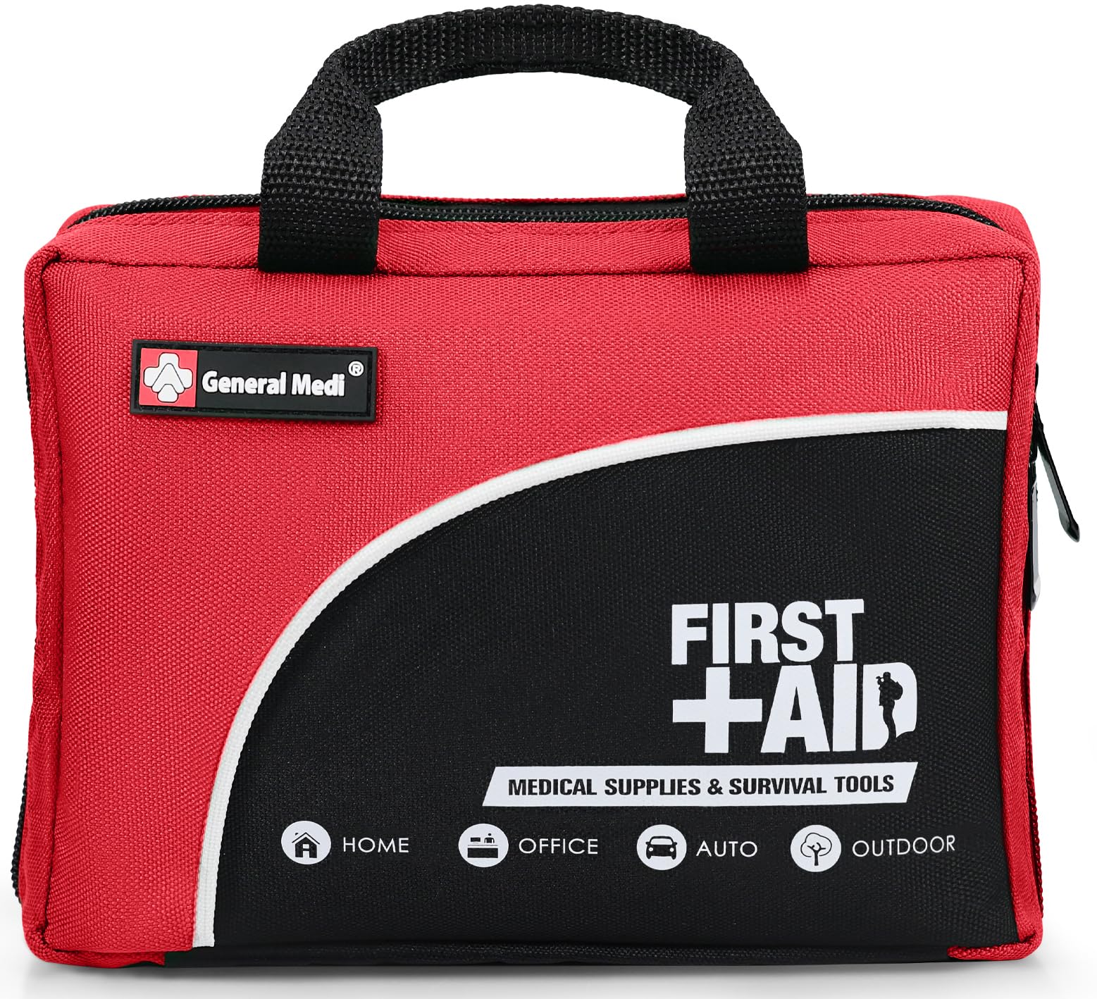General Medi 160 Piece Premium First Aid Kit Bag - Includes Cold (Ice) Pack - Sold by General Medi (UK) / FBA
