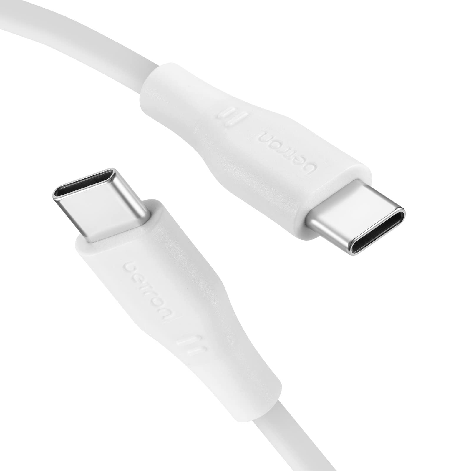 Betron USB-C to USB-C Charger Cable, White, 2 Metre | 60W, Fast Charging, 480Mbps - Sold by Betron UK / FBA