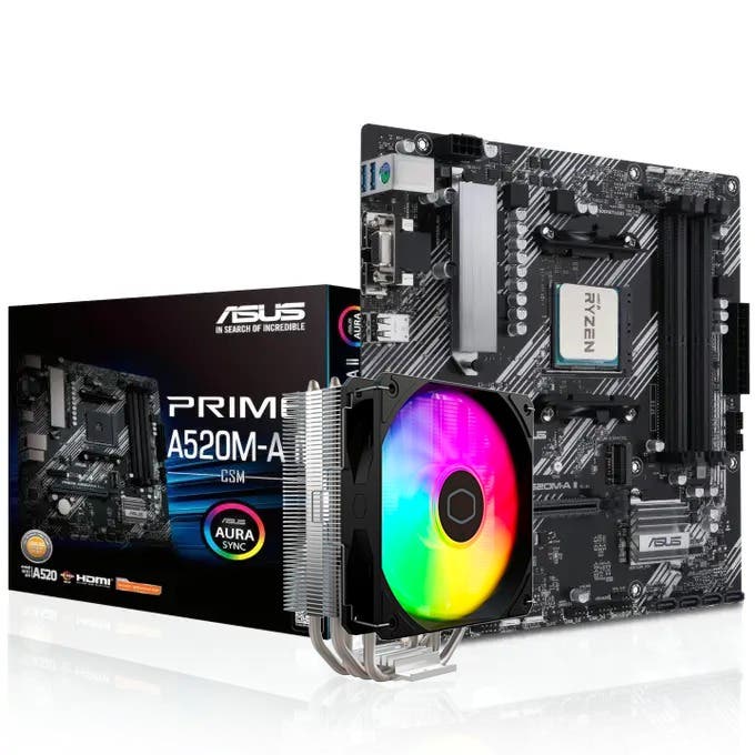 AMD CPU Bundle ( Ryzen 5 5500 / ASUS PRIME A520M-A II CSM / Coolermaster Hyper 212 Spectrum ) + 32GB Vengeance 3200MHZ £114.99