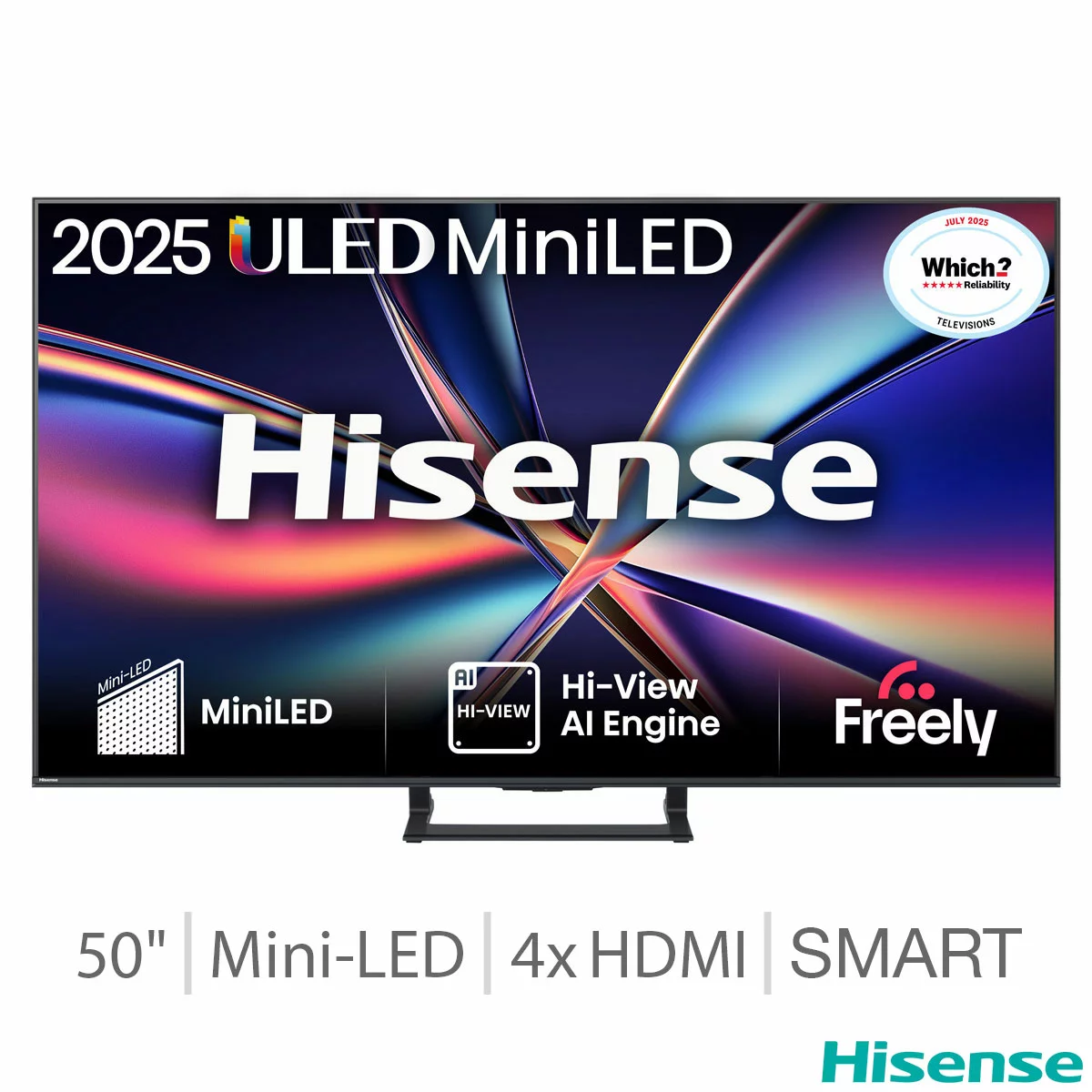 Hisense 50E8QTUK (75" E8 £749.98 at checkout) 50 Inch Mini LED HD Smart TV - 5yr Warranty (instore)