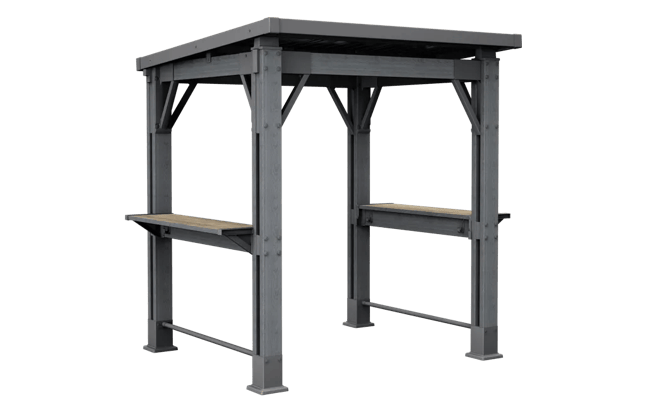 Keter Signature BBQ Grill Gazebo - Ashwood Brown D 200 cm x H 238 cm x W 247 cm