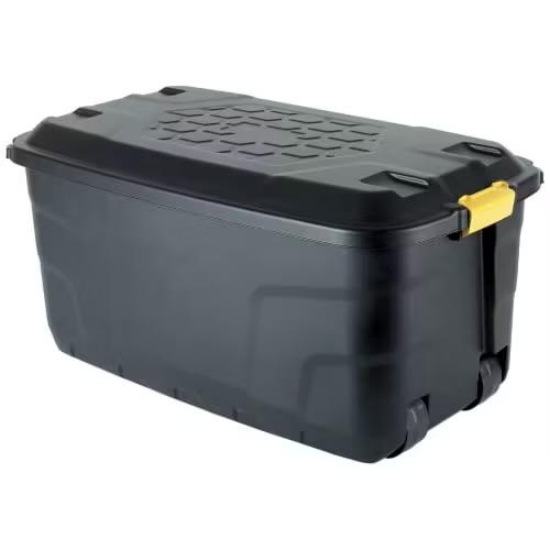 Strata Black Wheeled Storage Trunk 145L - Free C&C