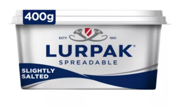 2 x Lurpak Slightly Salted Spreadable Blend of Butter and Rapeseed Oil 400g
