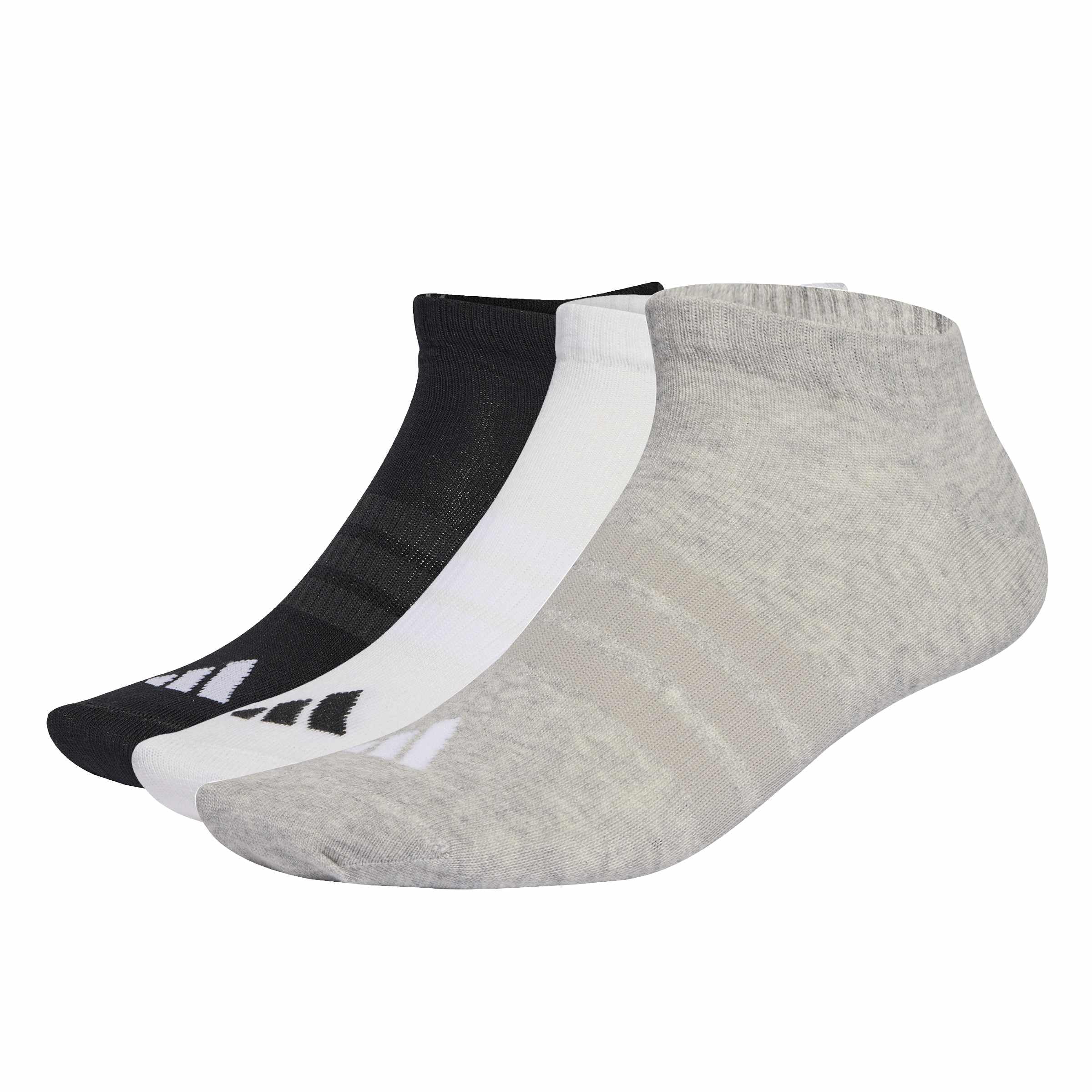 Adidas athletic Unisex Thin & light Essentials Low Cut Socks 3 Pair Pack Socks, size 2.5 - 4 £3.79 / size 6.5 - 8 £4.12 / 4.5 - 6 £4.19