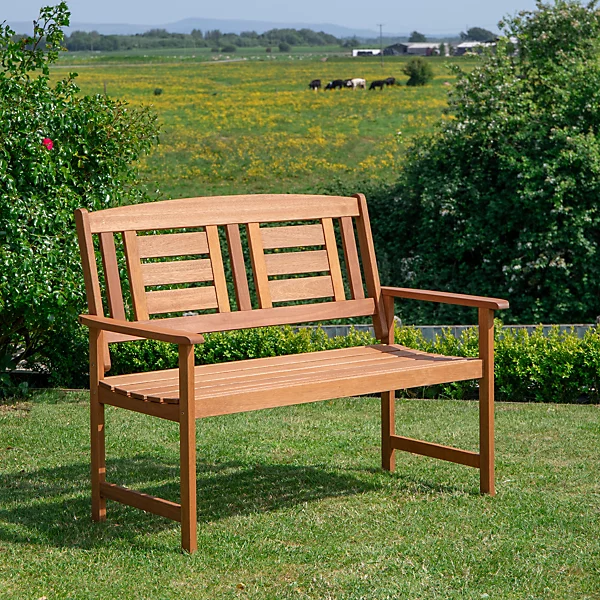 Hawkshead 2 Seater Hardwood Outdoor Garden Patio Bench / Sold & shipped by Cheaper Online ltd