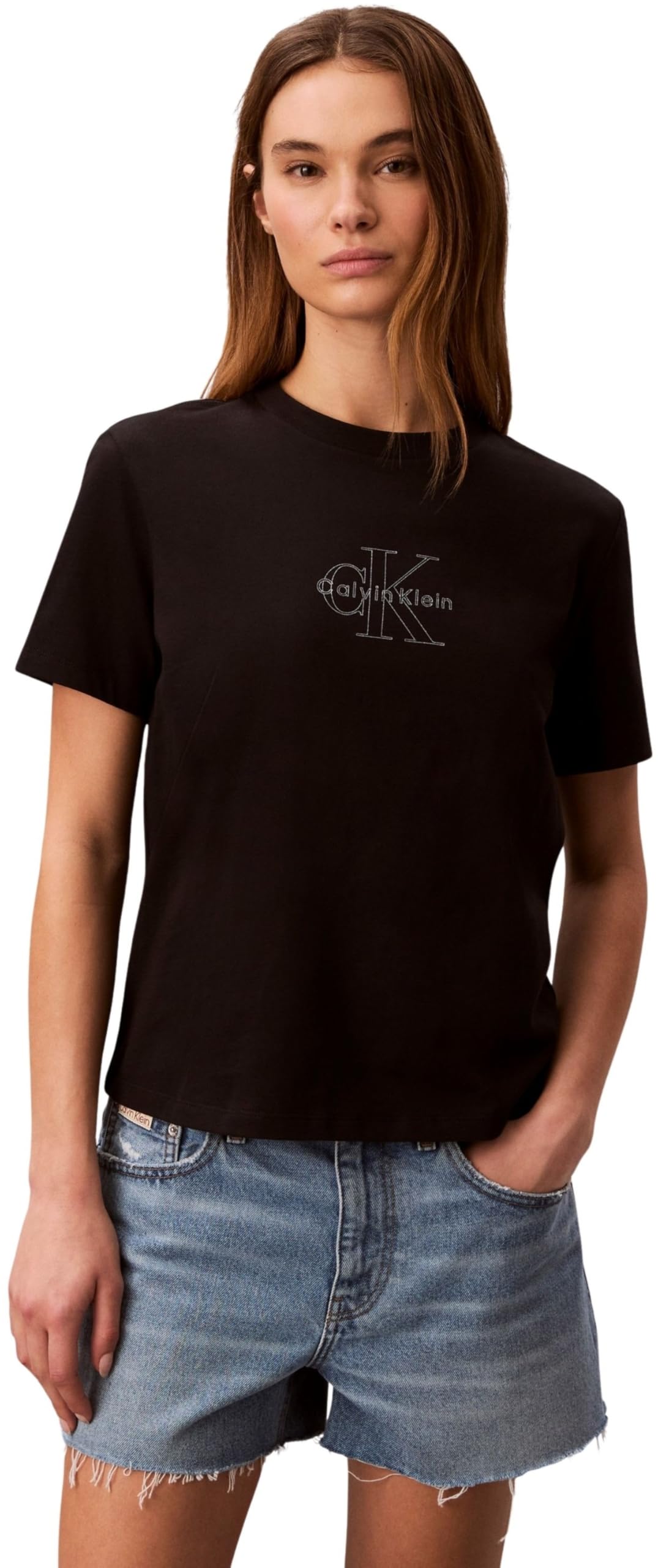 Calvin Klein Women's Ss Clasic Monologo Tee size XL