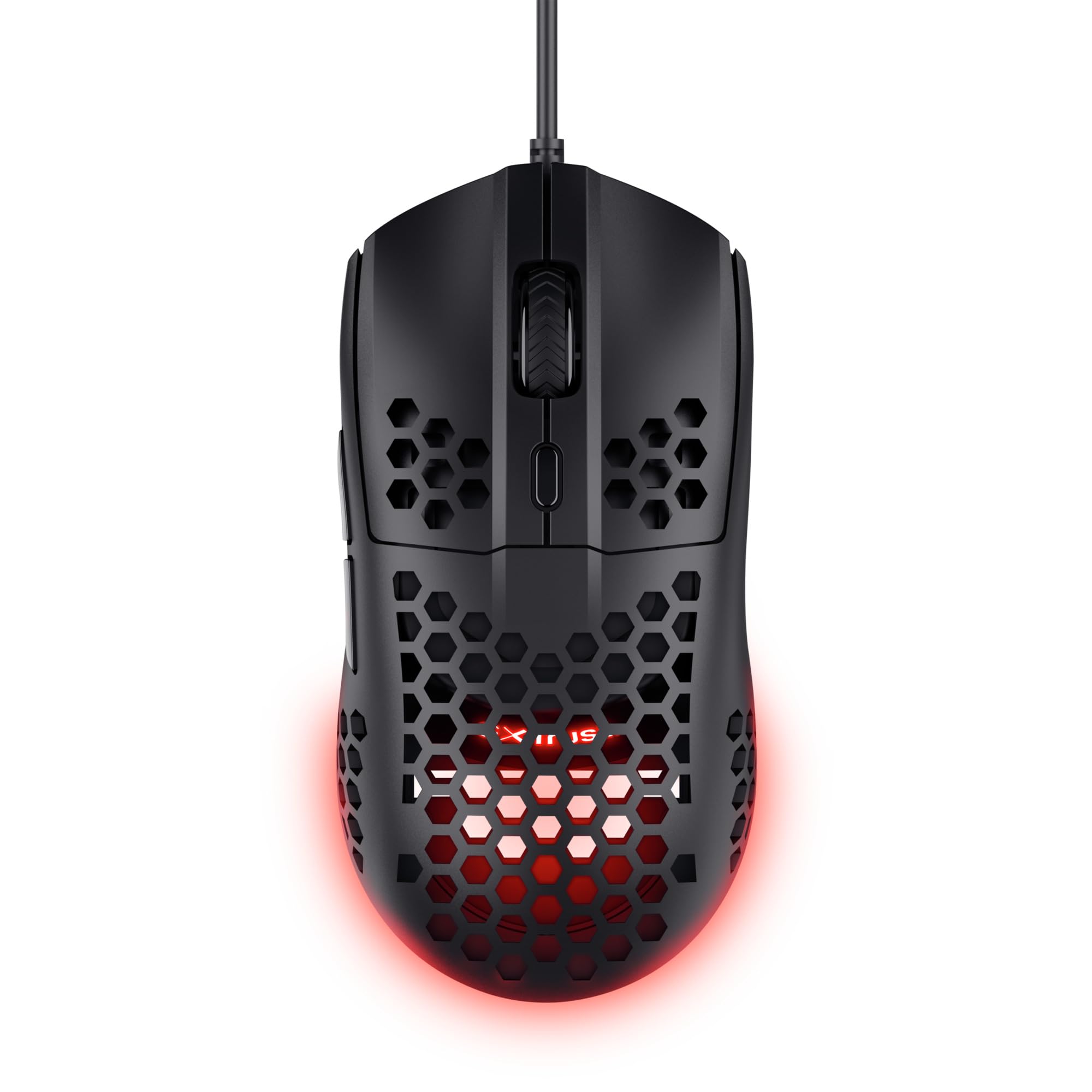 GXTrust Helox USB Gaming Mouse Superlight 65g, Black | Adjustable DPI (200-6400), Optical Sensor, 6 Programmable Buttons