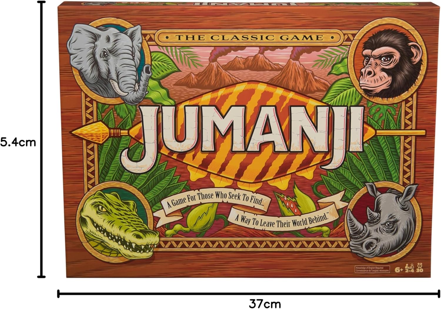 Jumanji The Game, The Classic Adventure Board Game - Like New, Sold by Amazon Resale