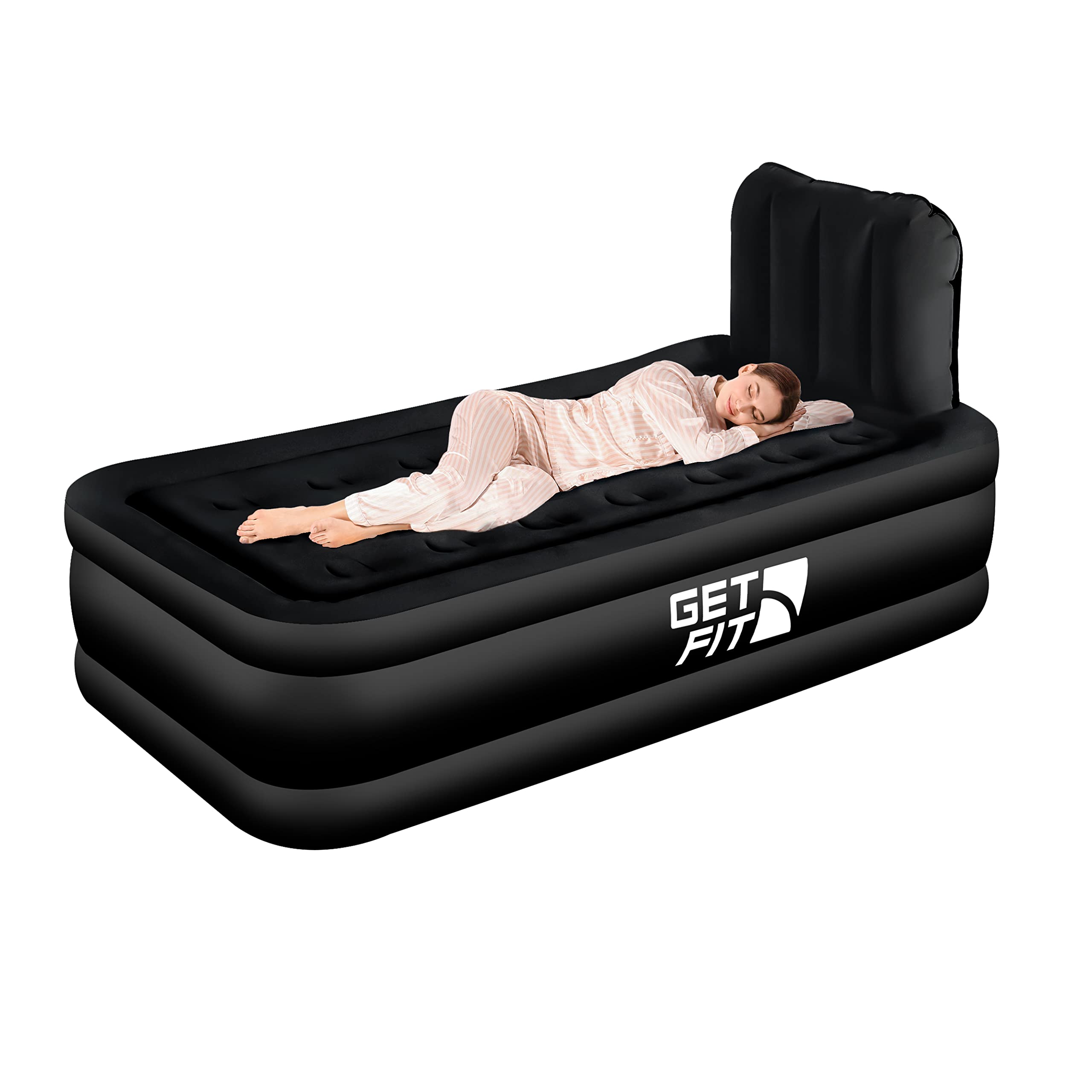 Get Fit Air Bed With Built In Electric Pump - Premium Single Airbed - Sold by Prime Brands Group UK / FBA