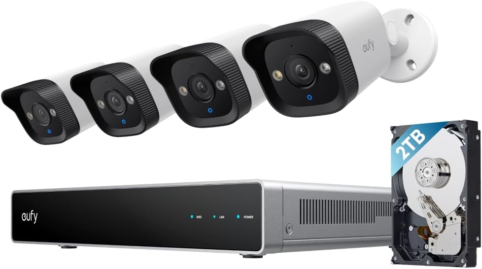 eufy Security PoE NVR CCTV Camera Systems E40, X4 4K Bullet Cams, 4K UHD - Sold by AnkerDirect UK / FBA
