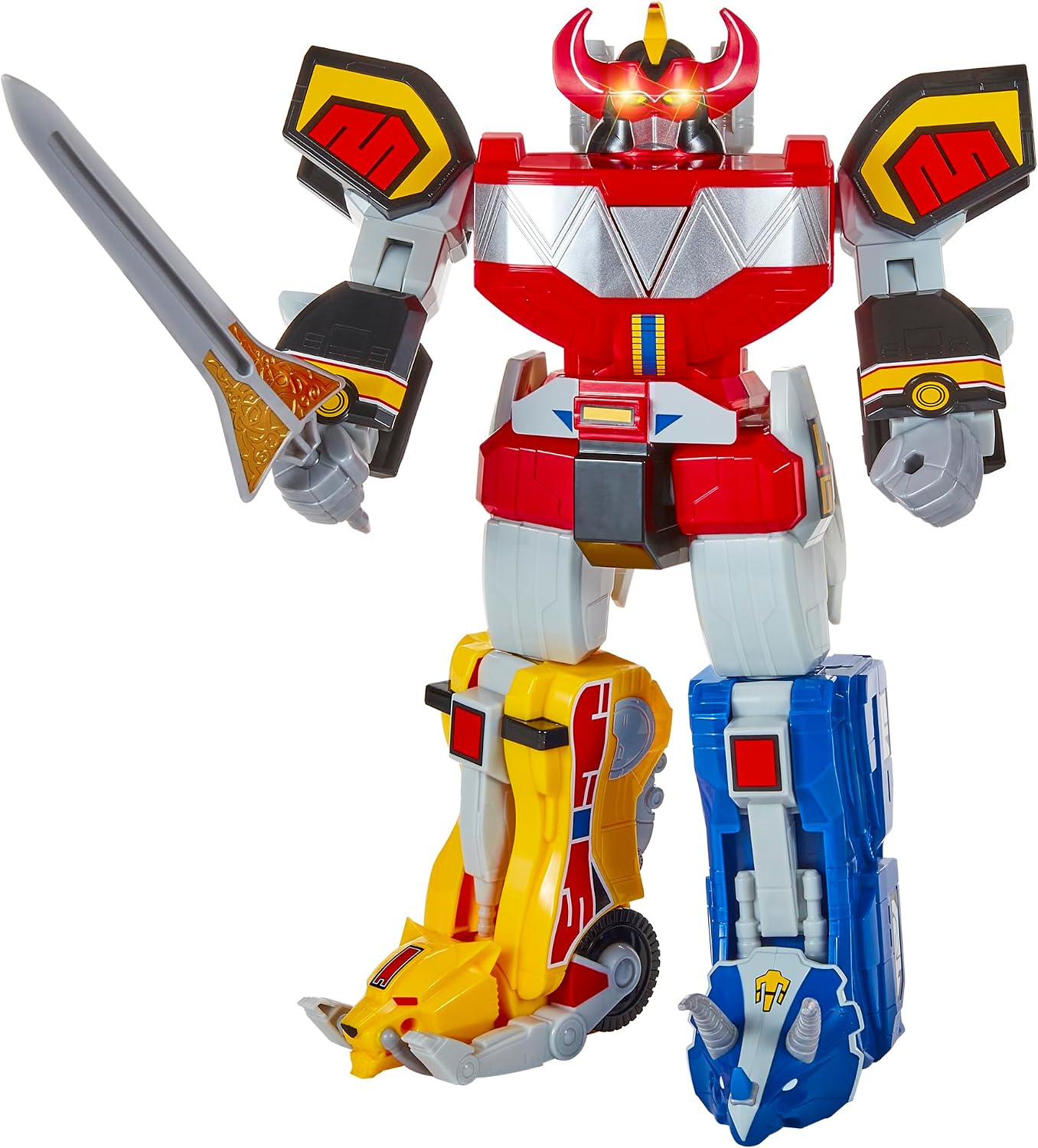 Mighty Morphin Power Rangers Re-Ignition Ultimate Megazord with Lights & Sounds Action Figure - Free Click & Collect