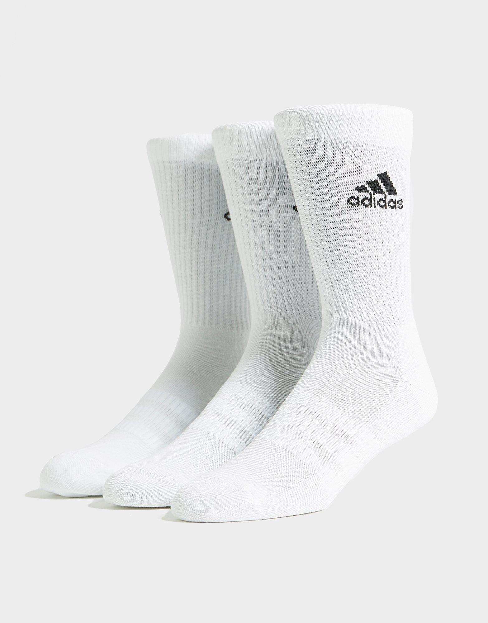 Adidas 3-Pack Crew Socks - White