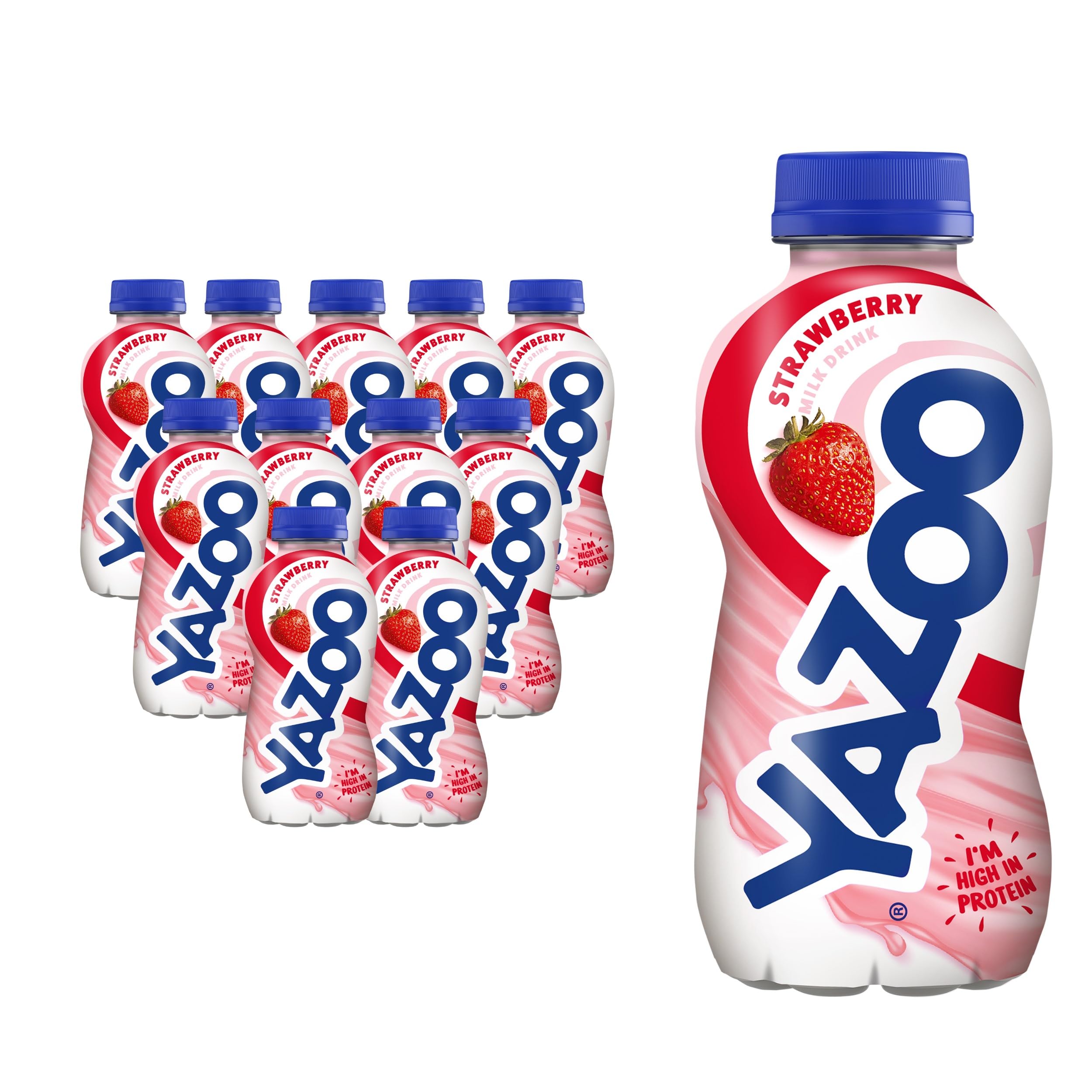 YAZOO Strawberry Milkshake Milk Drink, 300 ml (Pack of 12) | Subscribe & Save £5.03