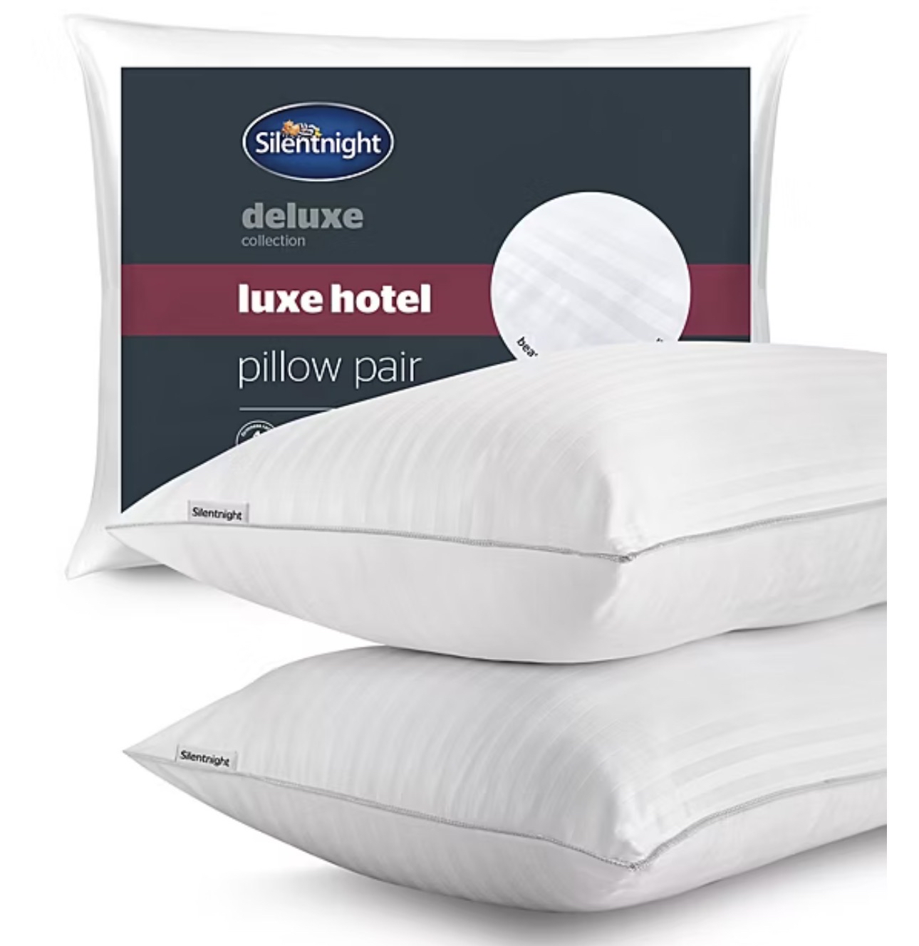 Silentnight Hotel Luxe Pillow Pair - Free C&C