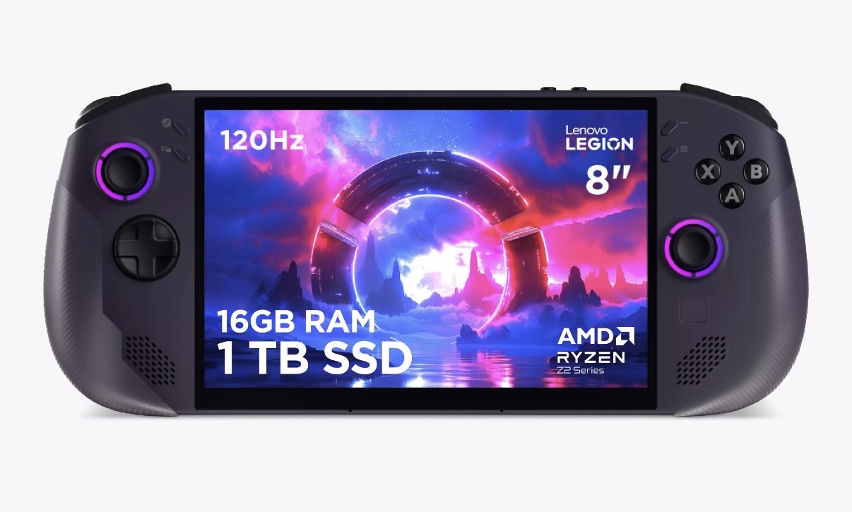 Legion Go S Handheld Gaming Console, AMD Ryzen Z2 Go Processor, 16GB RAM, 1TB, 8” PureSight Touchscreen, Nebula Nocturne