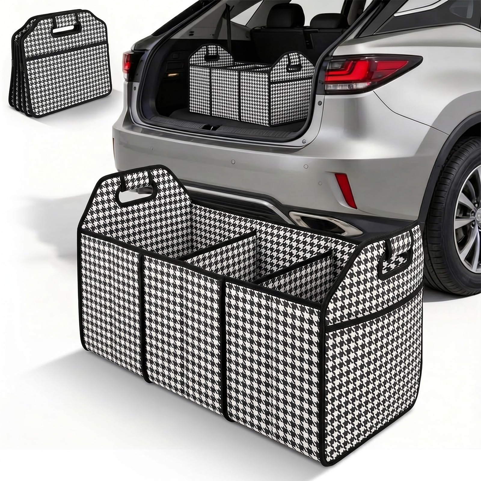 Car Boot Organizer, Multi-Compartment Trunk Organizer, Foldable and Dividers Collapsible Amazon Haul