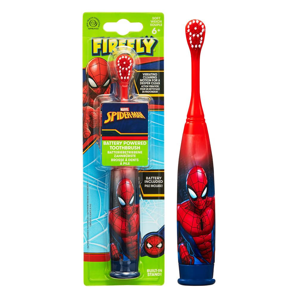 Firefly Spider-Man Kids Battery Toothbrush Surprise Colour