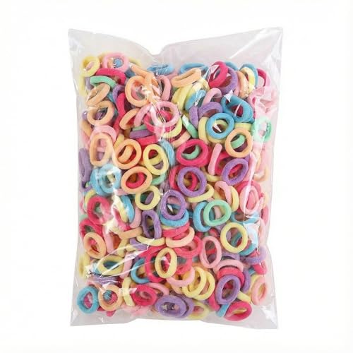 Baby Hair Ties, 500pcs Soft Multicolored Small Elastic Bands (Discount at Checkout) - Ships by and Sold by Haul Global