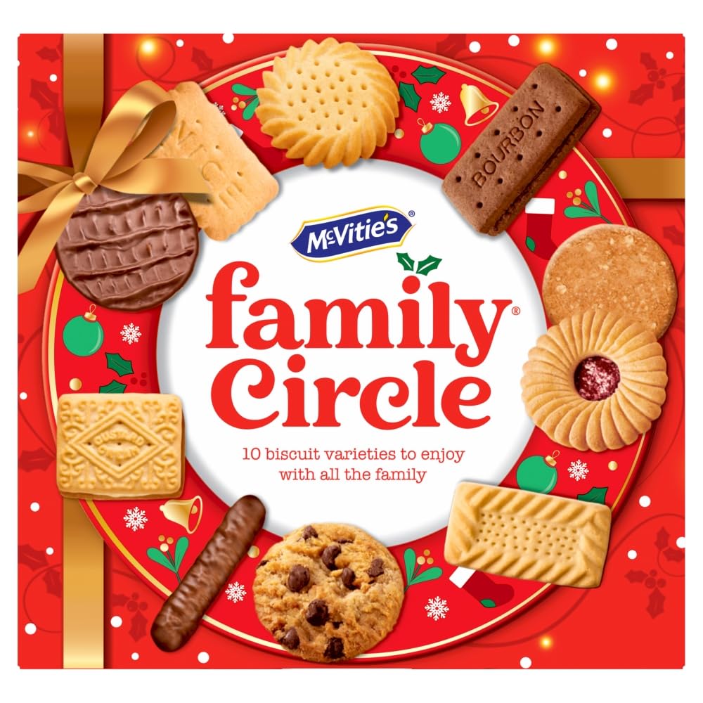 McVitie's Family Circle Biscuit Assortment, Festive Selection Box, 400 g