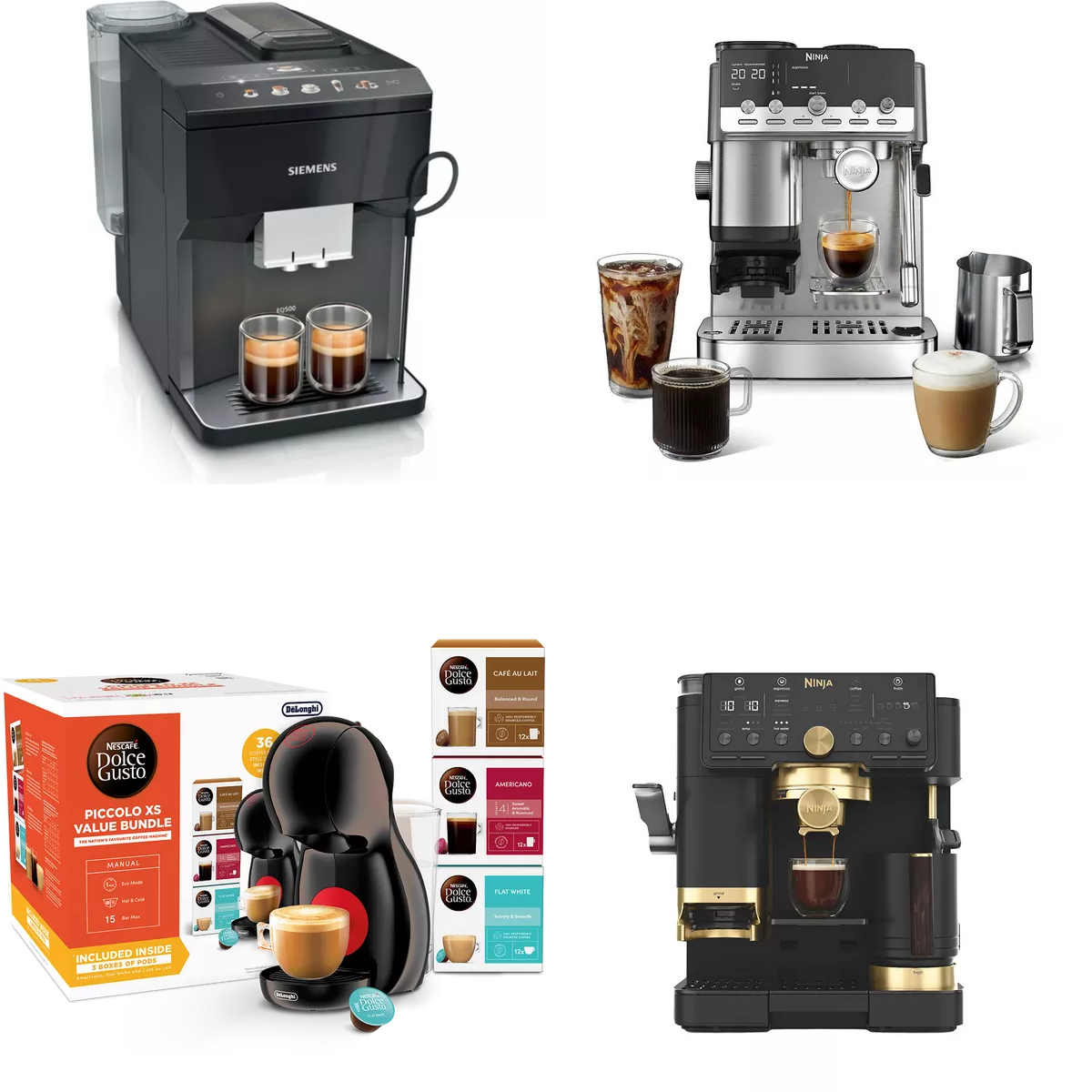 Coffee , Nespresso & Pod Machine Reductions + free click & collect ( Siemens EQ500 £299.99 / NINJA ES352UK £399.99 / Delonghi / Breville )
