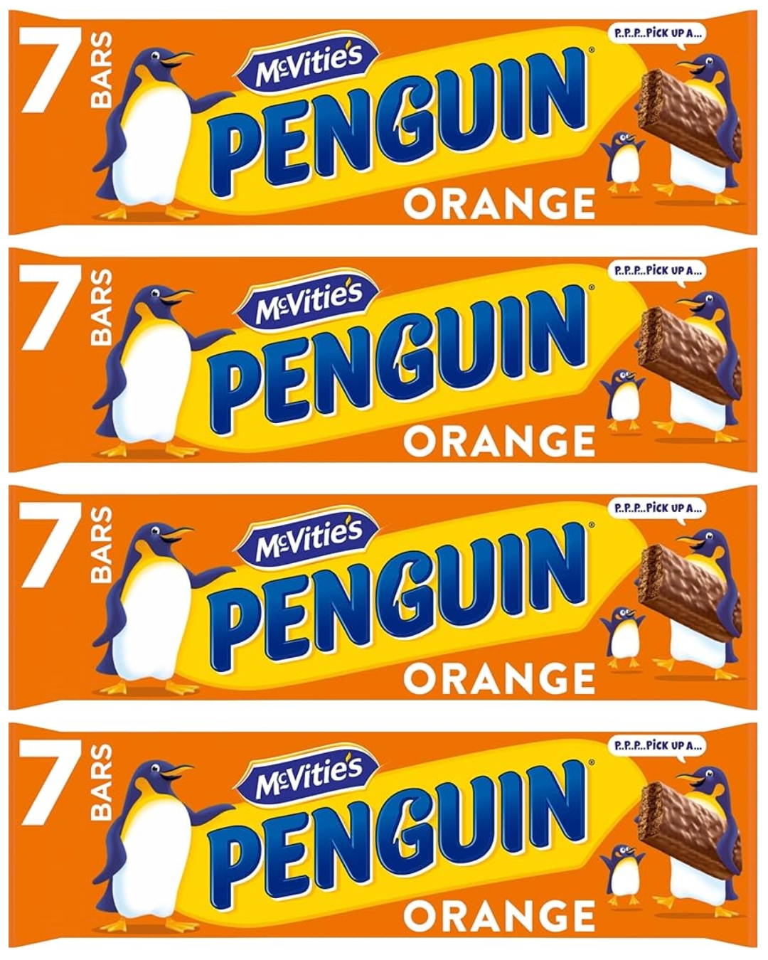 4 x McVitie's Penguin Orange Biscuit Bar, 7 x 24.6 g Bars (£3.25 / £2.78 on S&S)