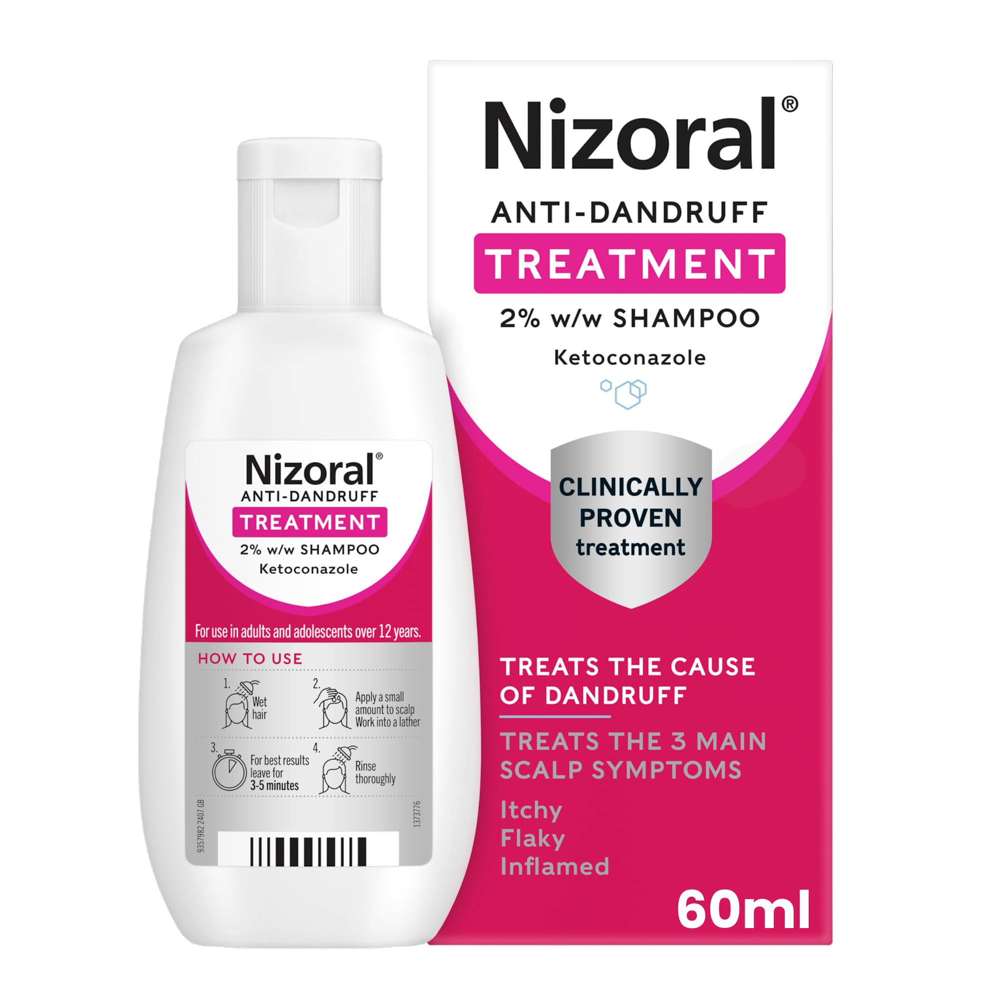 Nizoral Anti-Dandruff Treatment Shampoo with Ketoconazole 60ml