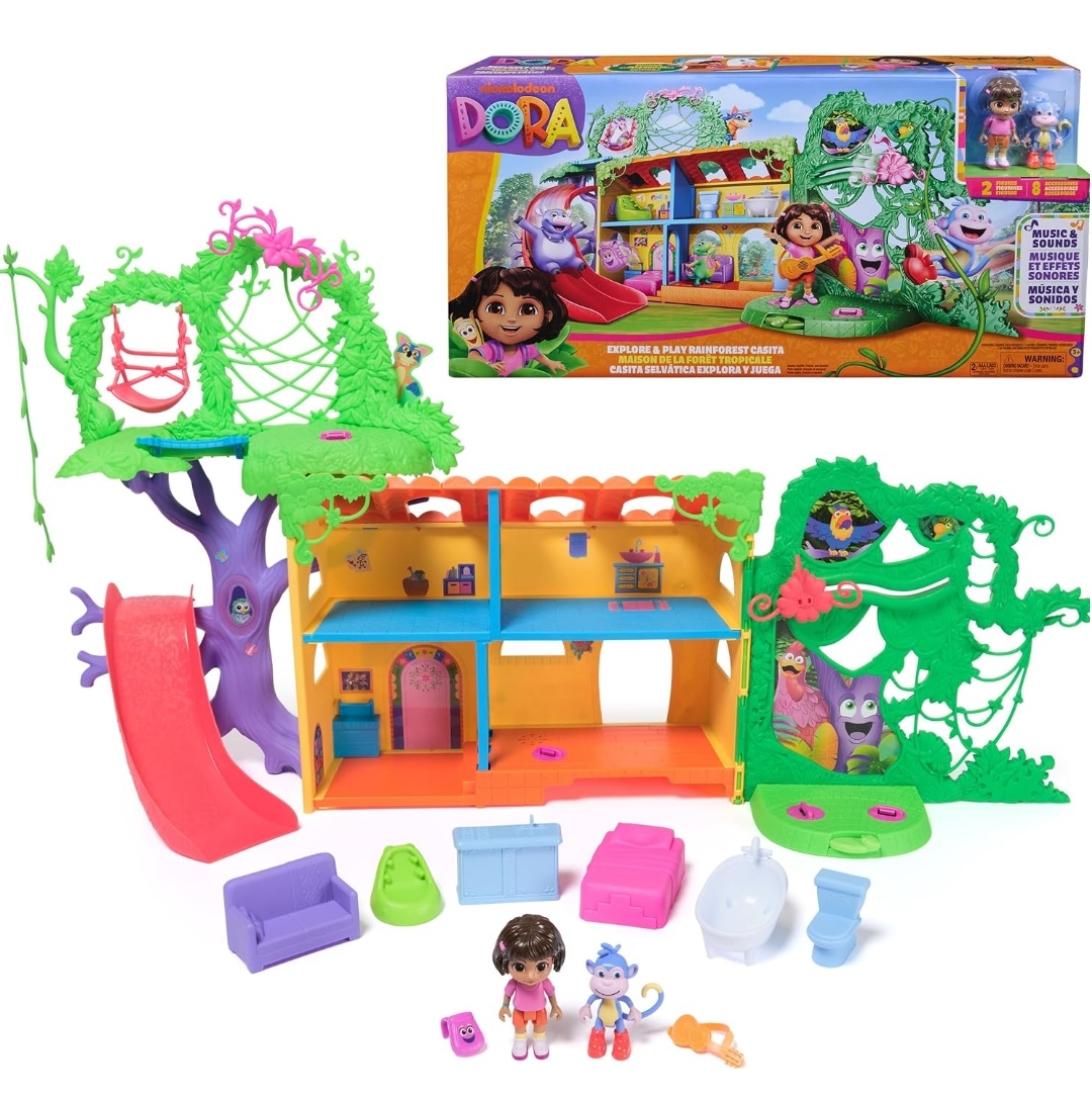 Dora, Explore & Play Rainforest Casita Playset, Incl Dora & Boots Figures / Splash Adventure Figure Pack £2 / Toy Microphone £3.90 Free C&C