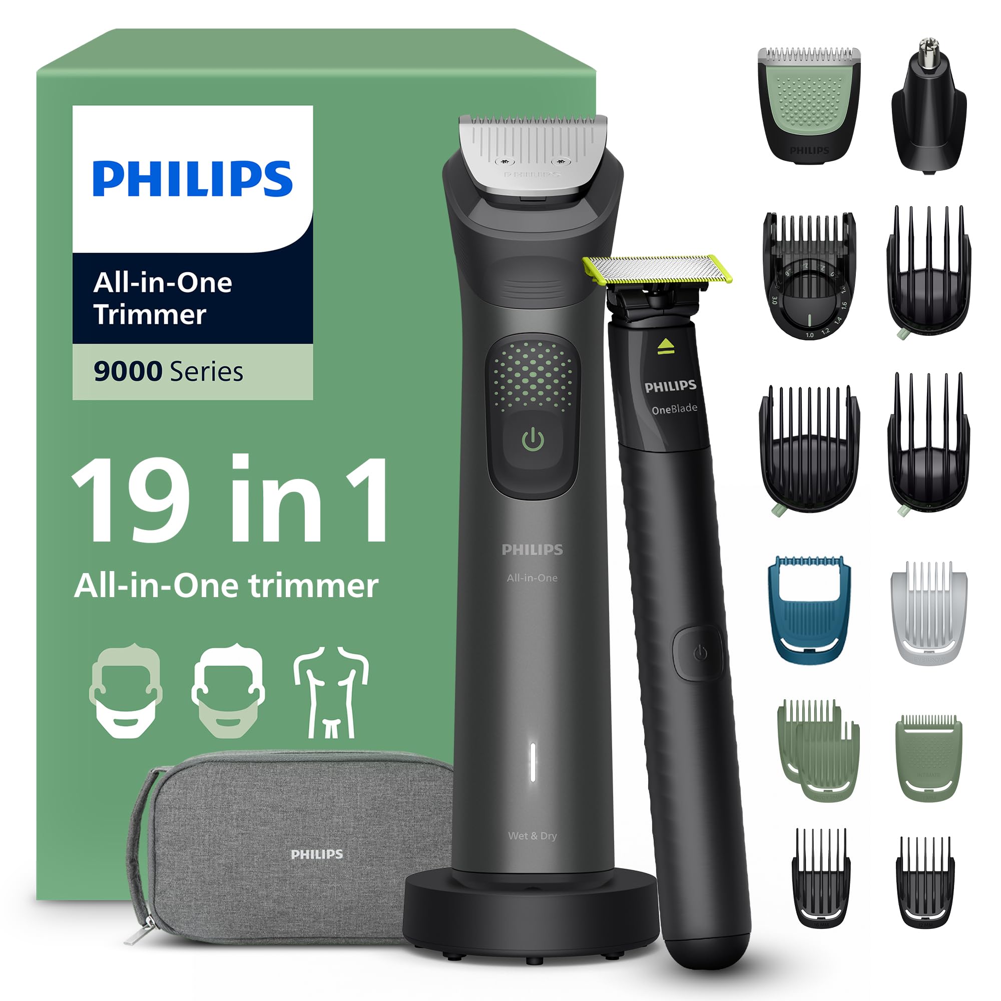 Philips Multigroom 9000 Series 19-in-1 Hair Beard Trimmer MG9556/15