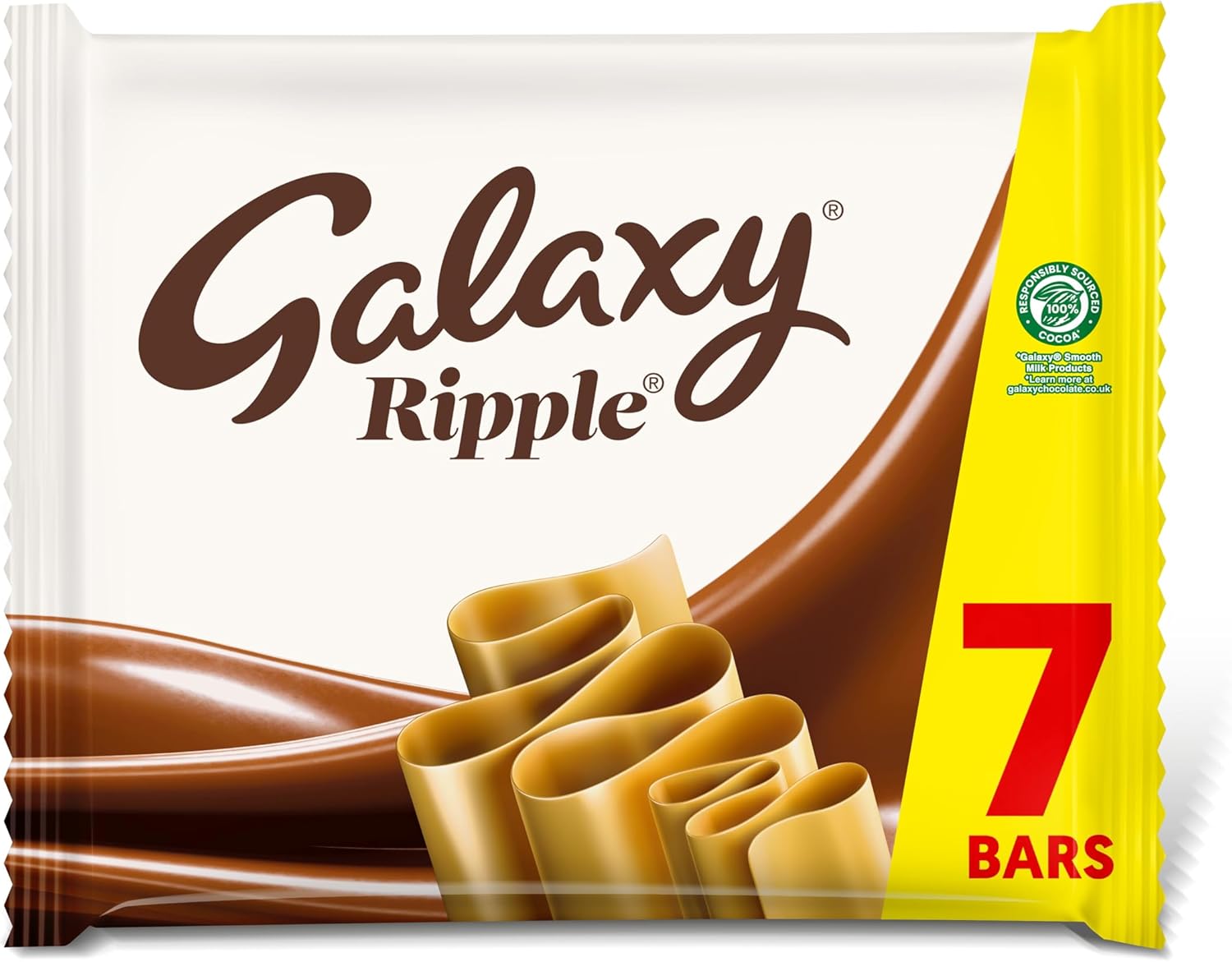Galaxy Ripple Milk Chocolate Bars Multipack 7 x 30g - £2.12 / £2.01 S&S