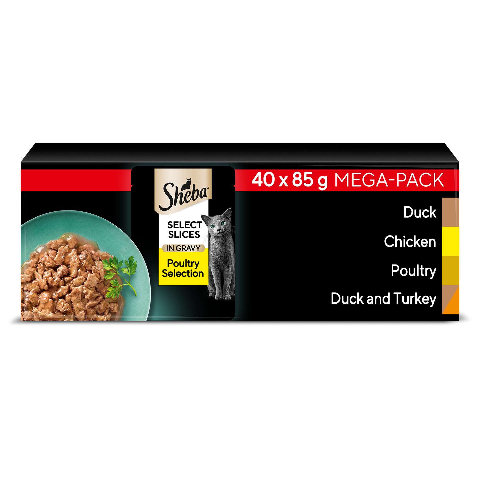 Sheba select wet cat food 40*85g or £12.64-£9.82 with S&S