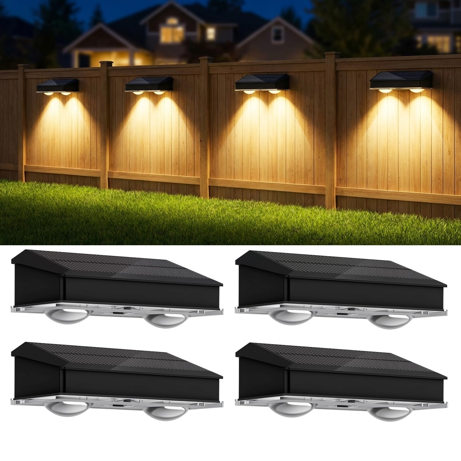 4 Pack RGB/W Solar Lights Outdoor Garden, IP65 Waterproof , 3 Modes & 9 Colours - Sold by yuanyimaoyi54 / FBA