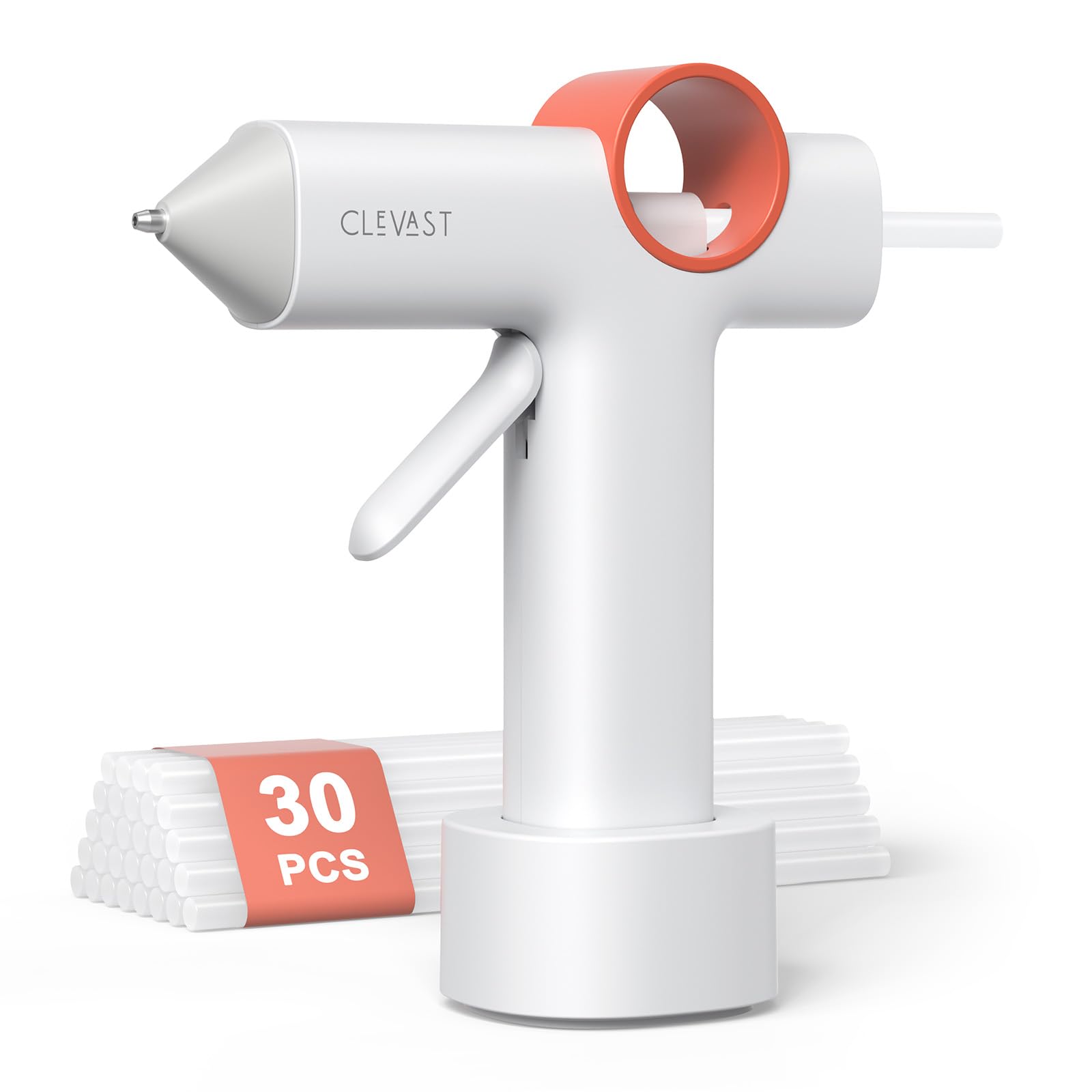Clevast Cordless Hot Glue Gun with 30 Glue Sticks, Rechargeable 5000mAh, 40s Fast Preheating Auto Shut-Off - W/Voucher. SB Clevast / FBA