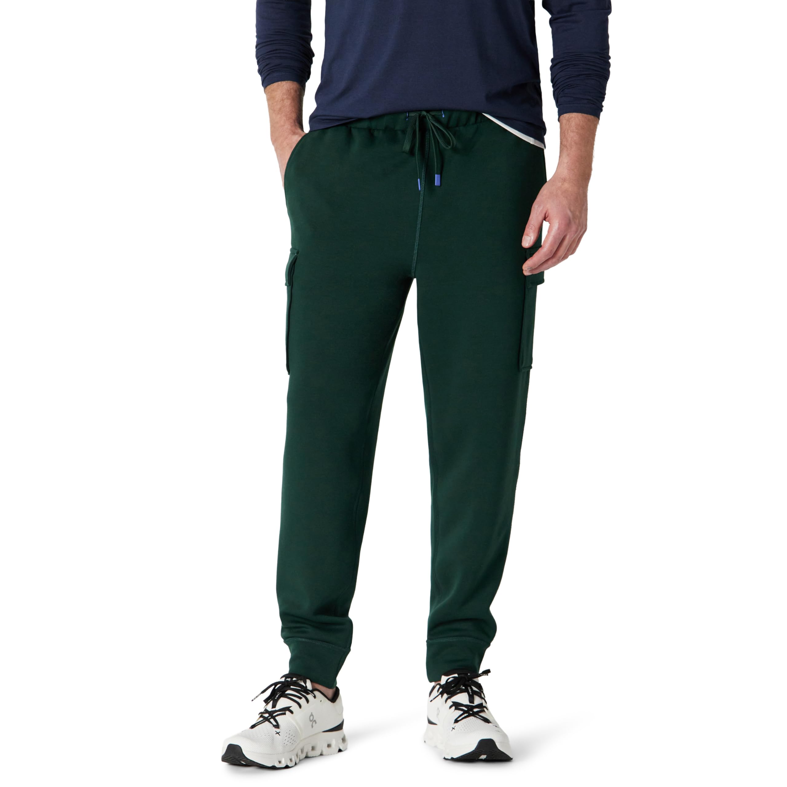 Active Sweat Relaxed-Fit Men's Cargo Joggers with Pockets, XL