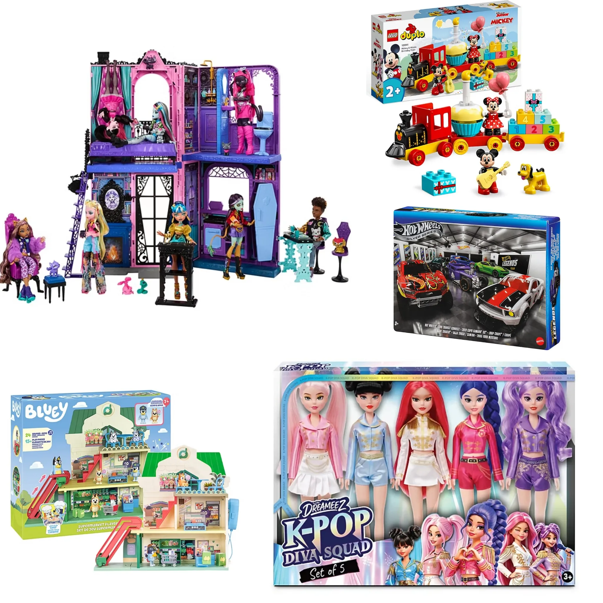 Toy Sale with New Lines added from Disney, Bluey Barbie, Hot Wheels + more eg Bluey Supermarket Playset with Exclusive Figures. Free C&C