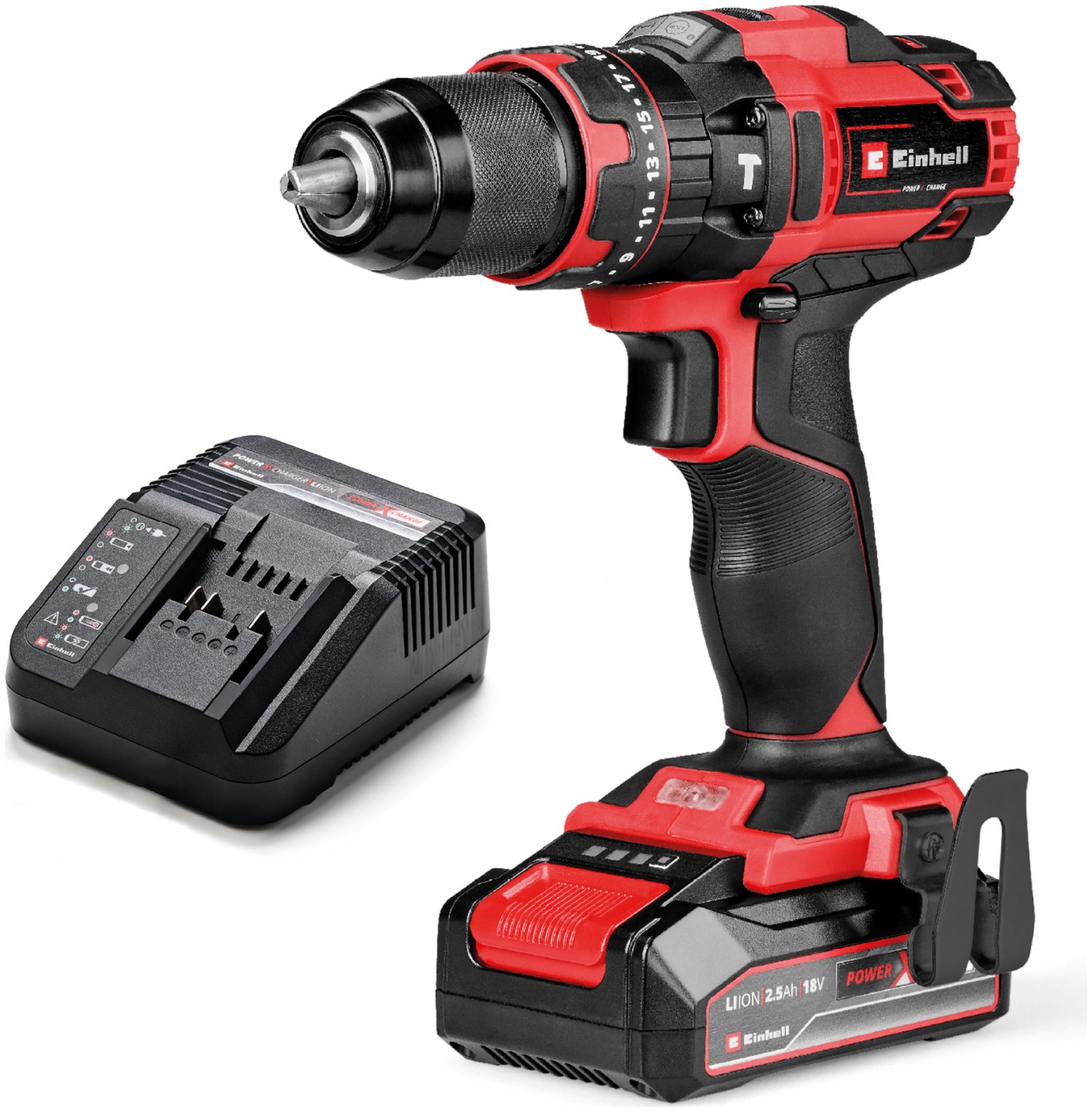 Einhell Power X-Change 2.5Ah Cordless Combi Drill 3 year guarantee 18V - Free C&C