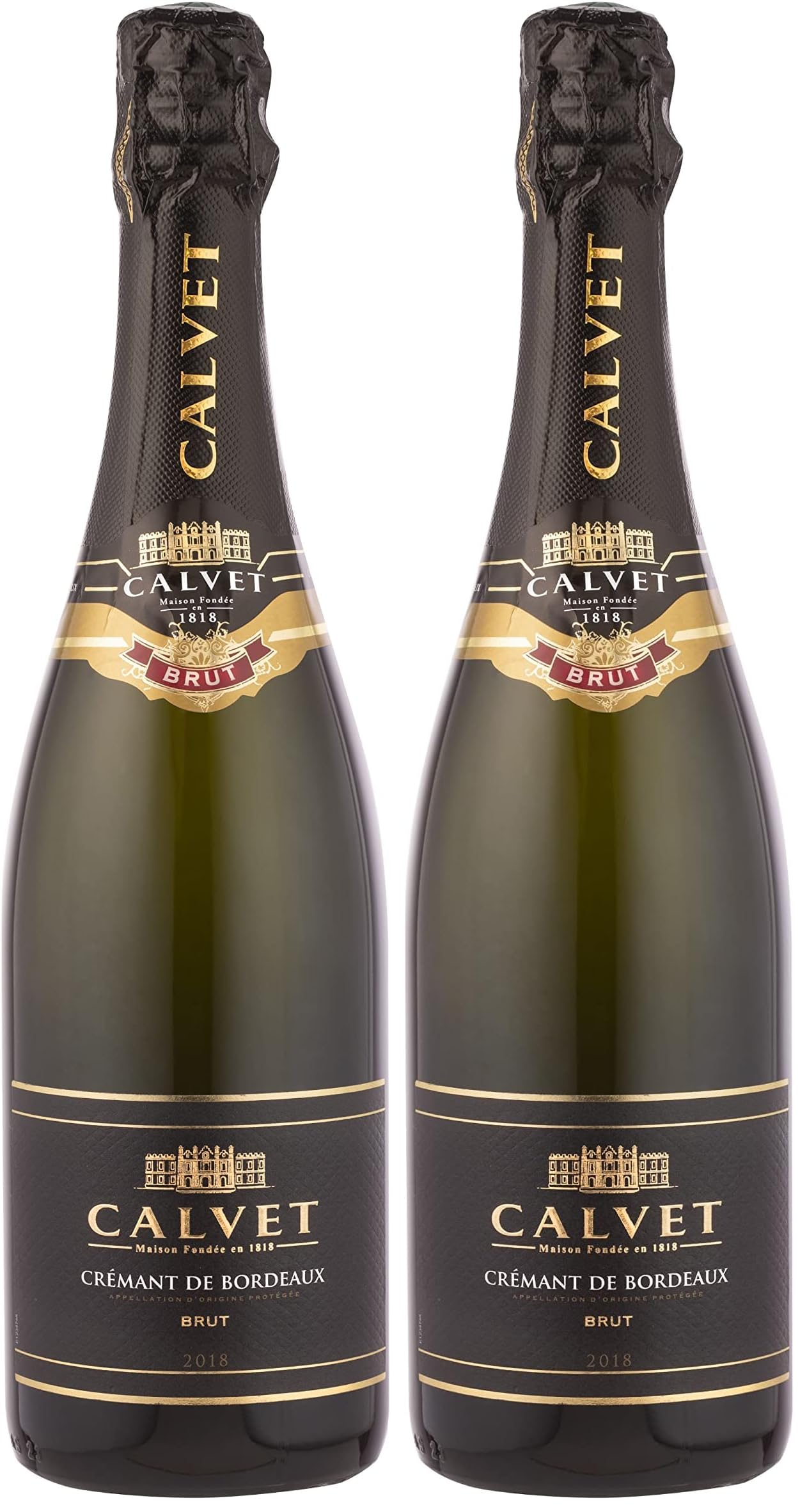 2 x Calvet Cremant de Bordeaux Brut 2014 Vintage - Sparkling Wine 11.5% ABV (2 x 75cl - £7.66 per bottle - £13.80 S&S - £6.90 Per Bottle)