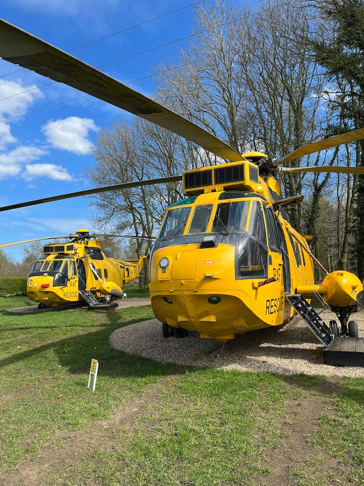 2 Night Sea King Helicopter Glamping Stay for 4 | North Yorkshire Water Park Activity Center | Various Dates, E.g 15-17 Sept 26 | Via Airbnb
