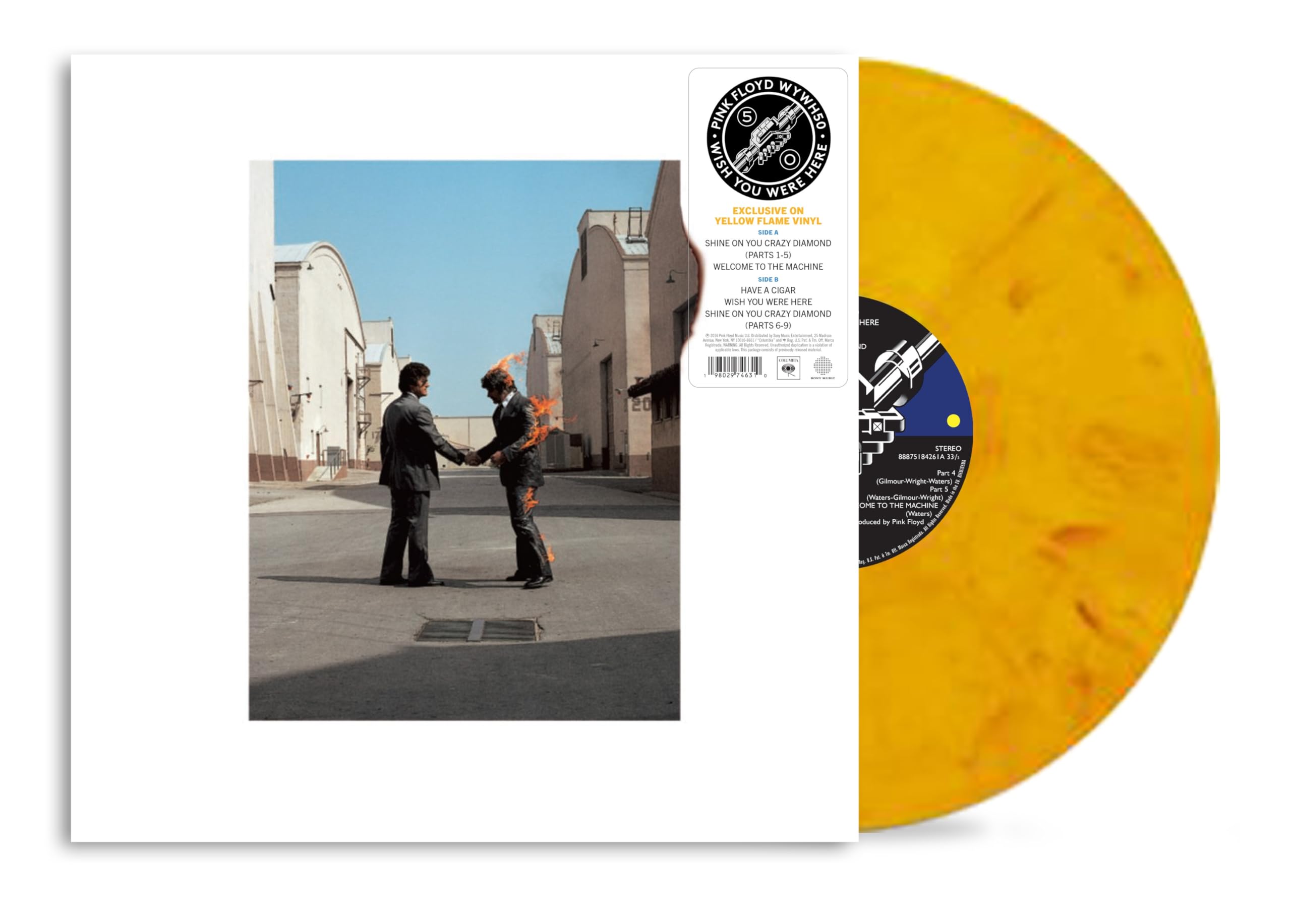 Pink Floyd 'Wish You Were Here (50th Anniversary) [Yellow Flame LP]' Vinyl Album